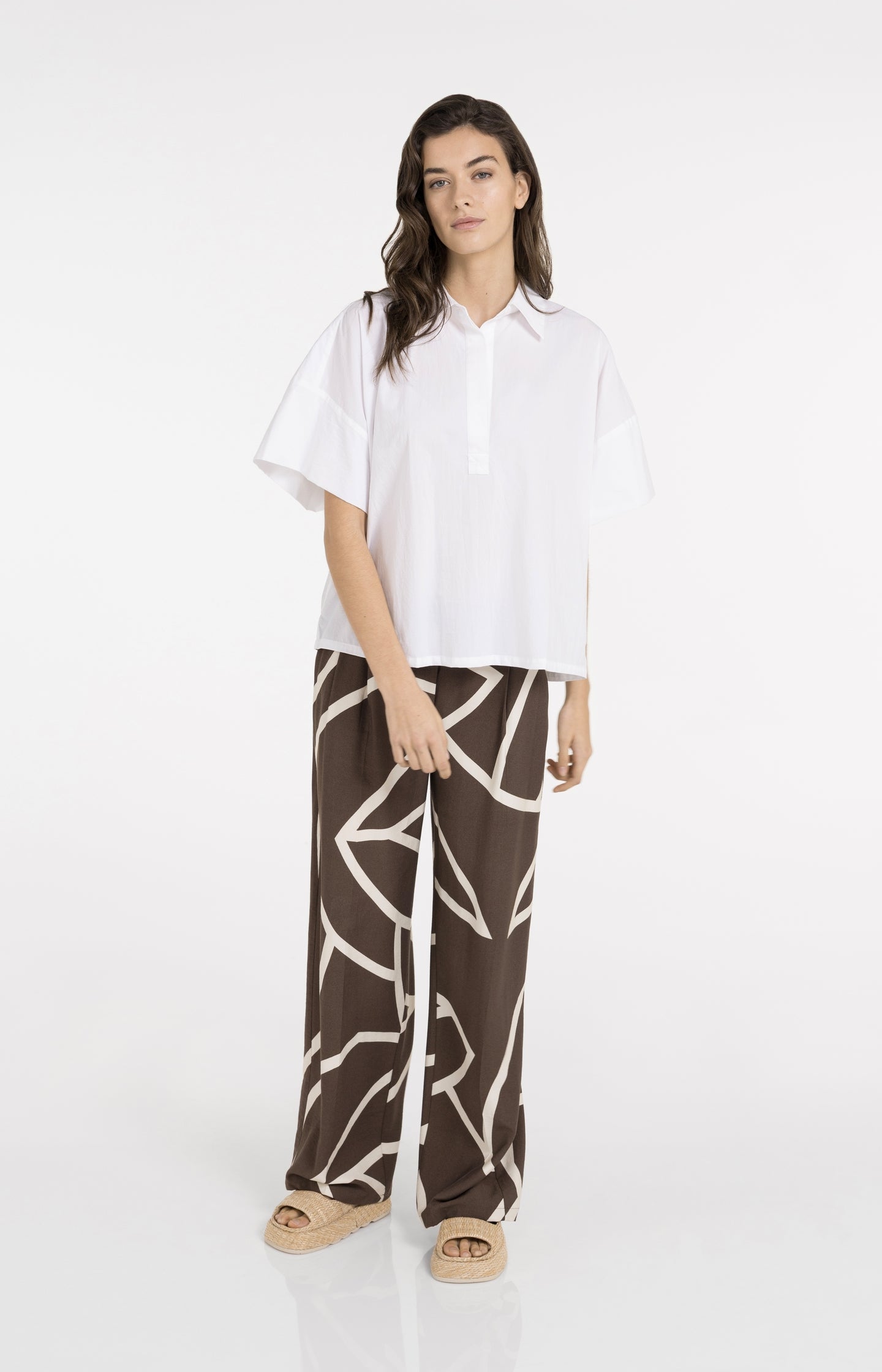 Oversized blouse with sleeve detail