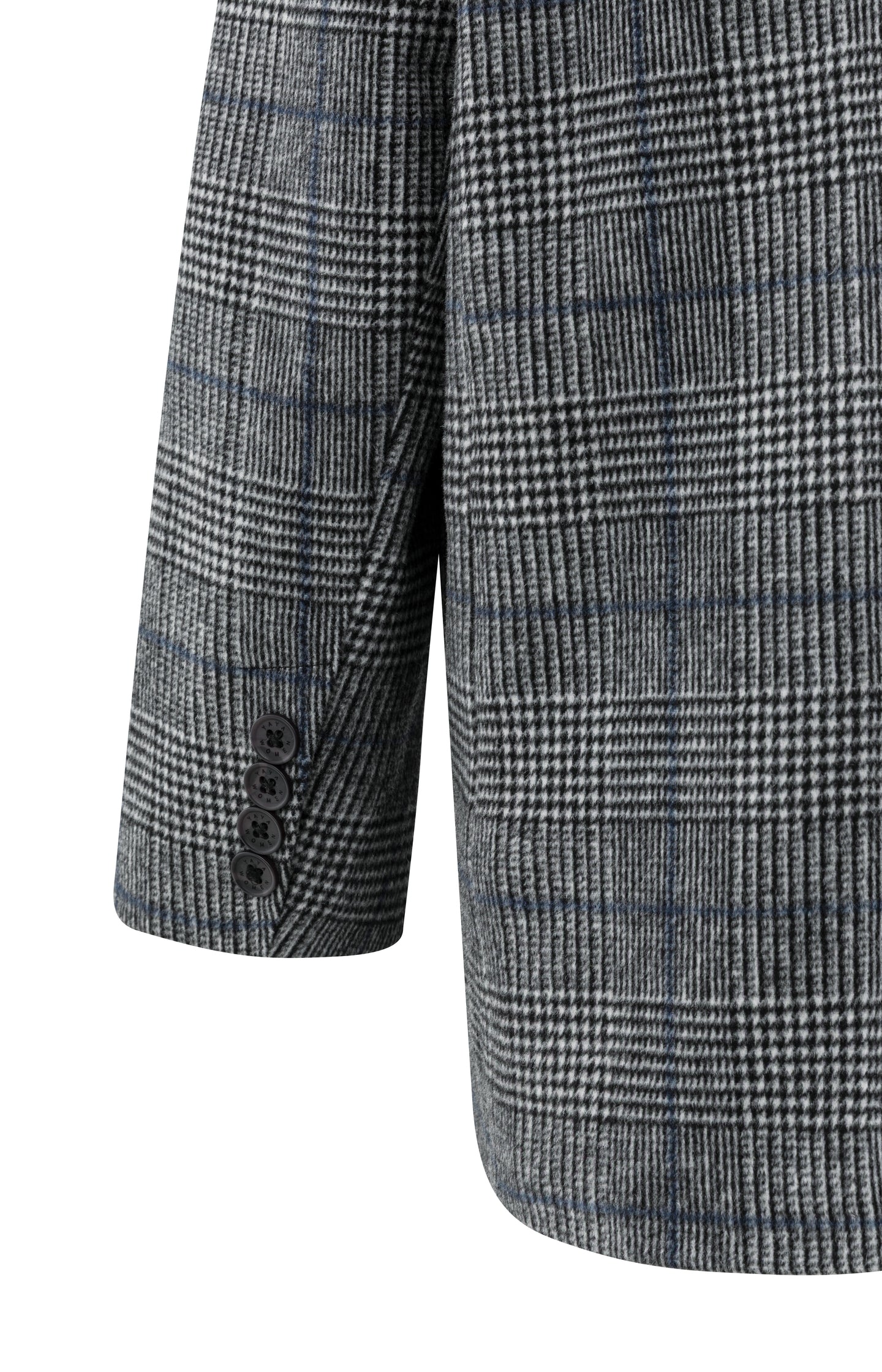 Oversized checked blazer with button closure