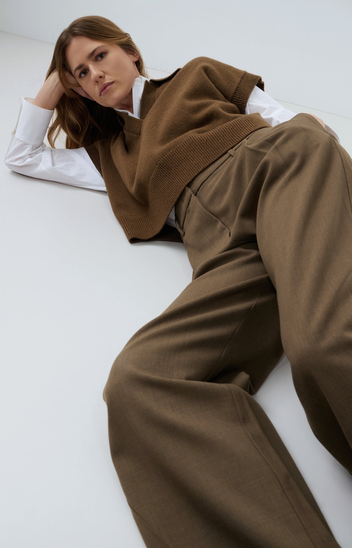 Oversized cotton blouse with chest pocket