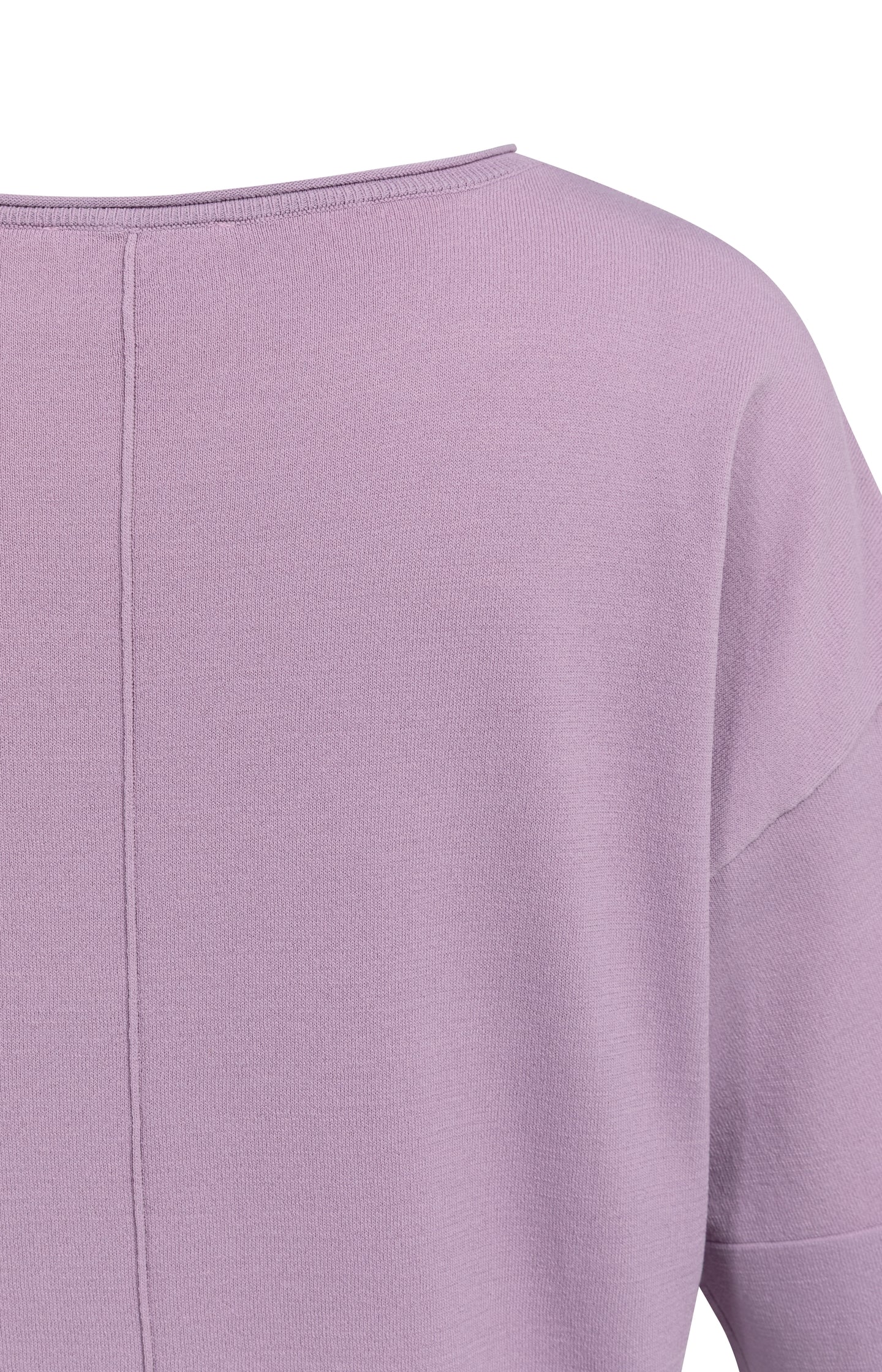 Oversized fine-knit T-shirt with boat neckline