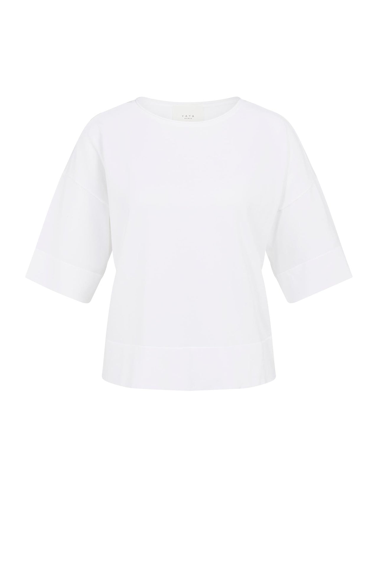 Oversized fine-knit T-shirt with boat neckline - Type: product