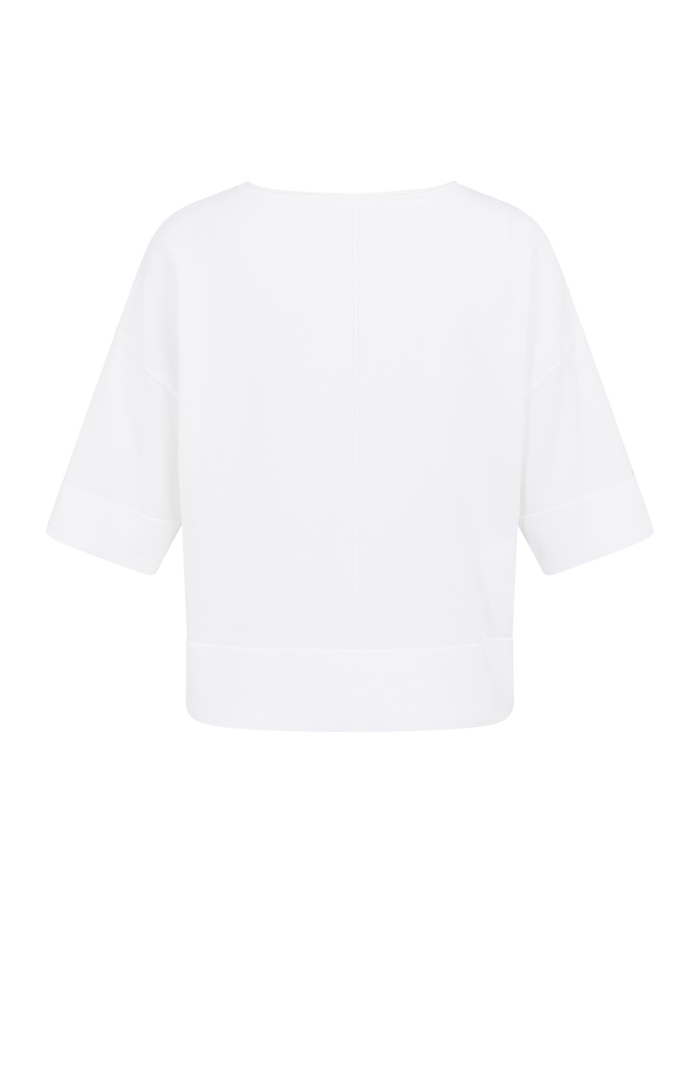 Oversized fine-knit T-shirt with boat neckline - Type: product