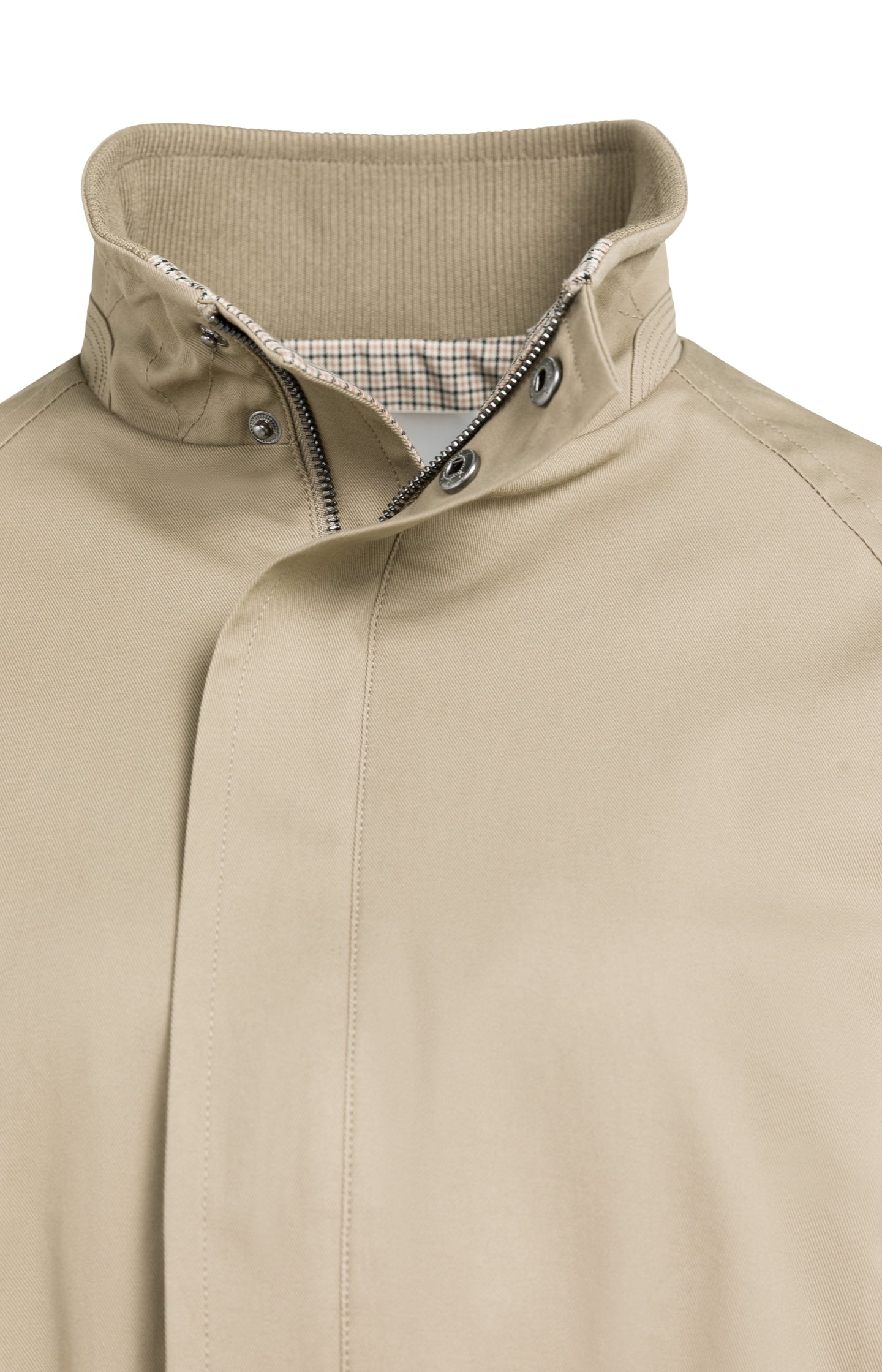 Oversized jacket with stand collar