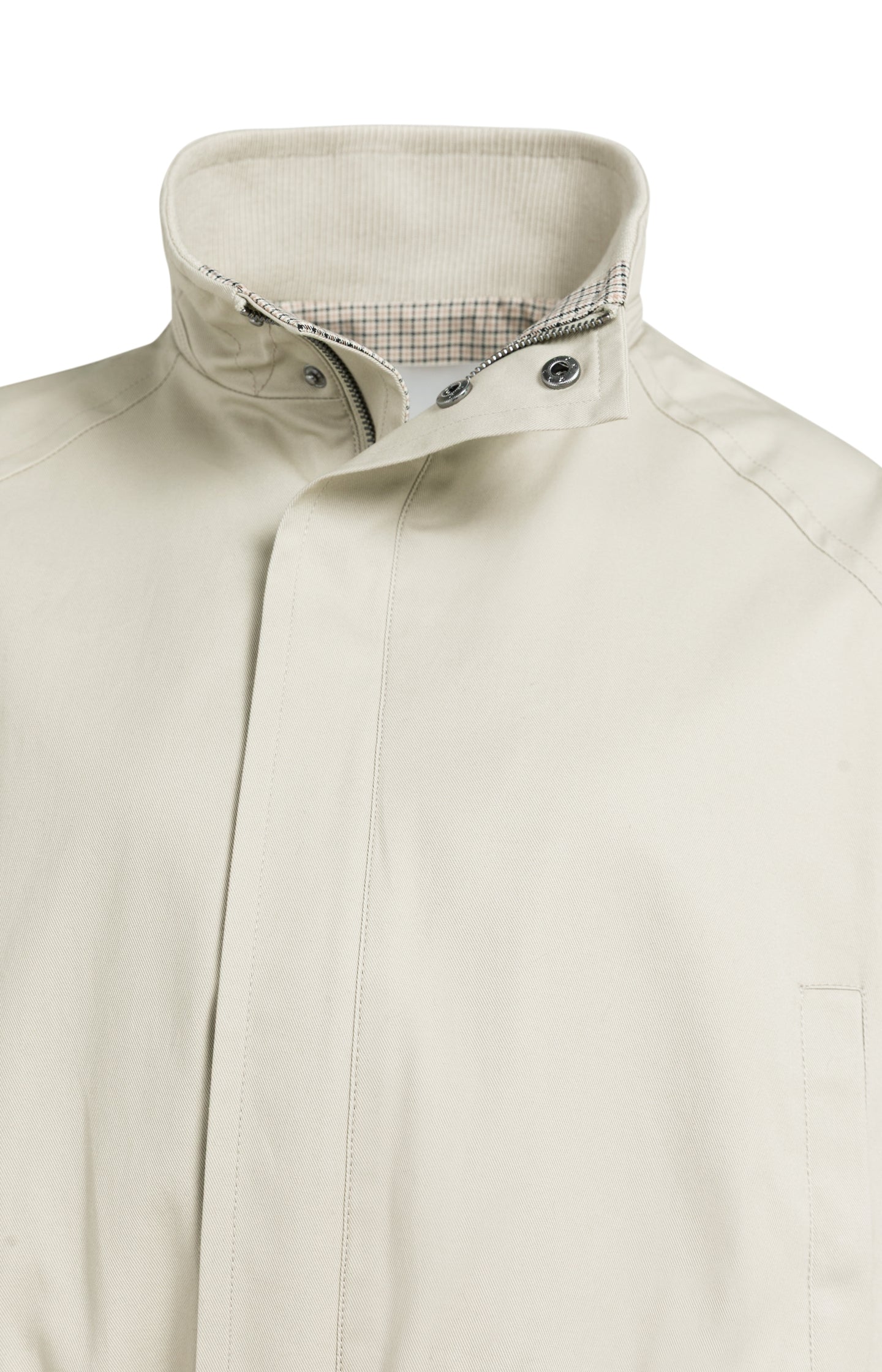 Oversized jacket with stand collar