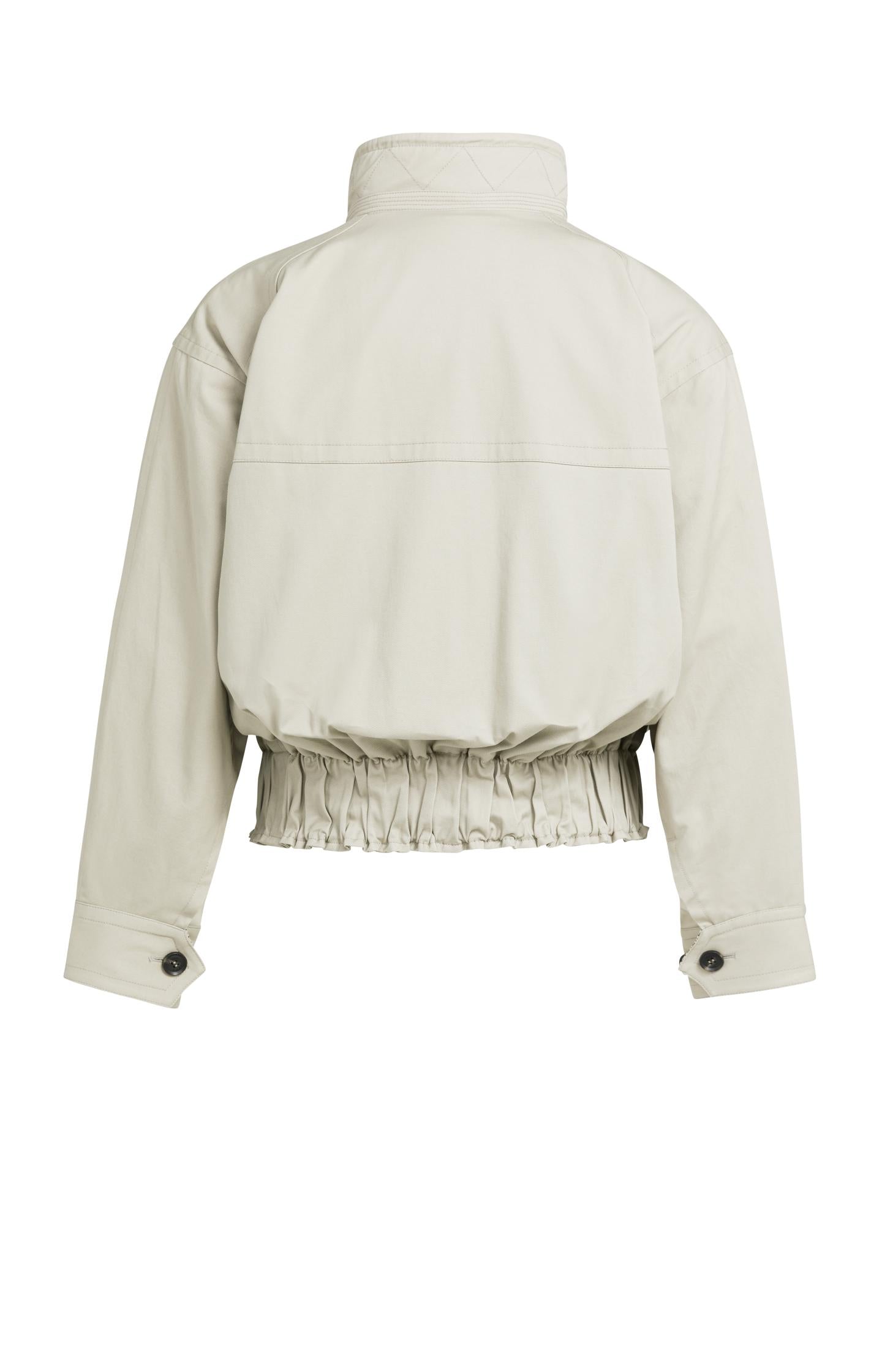 Oversized jacket with stand collar
