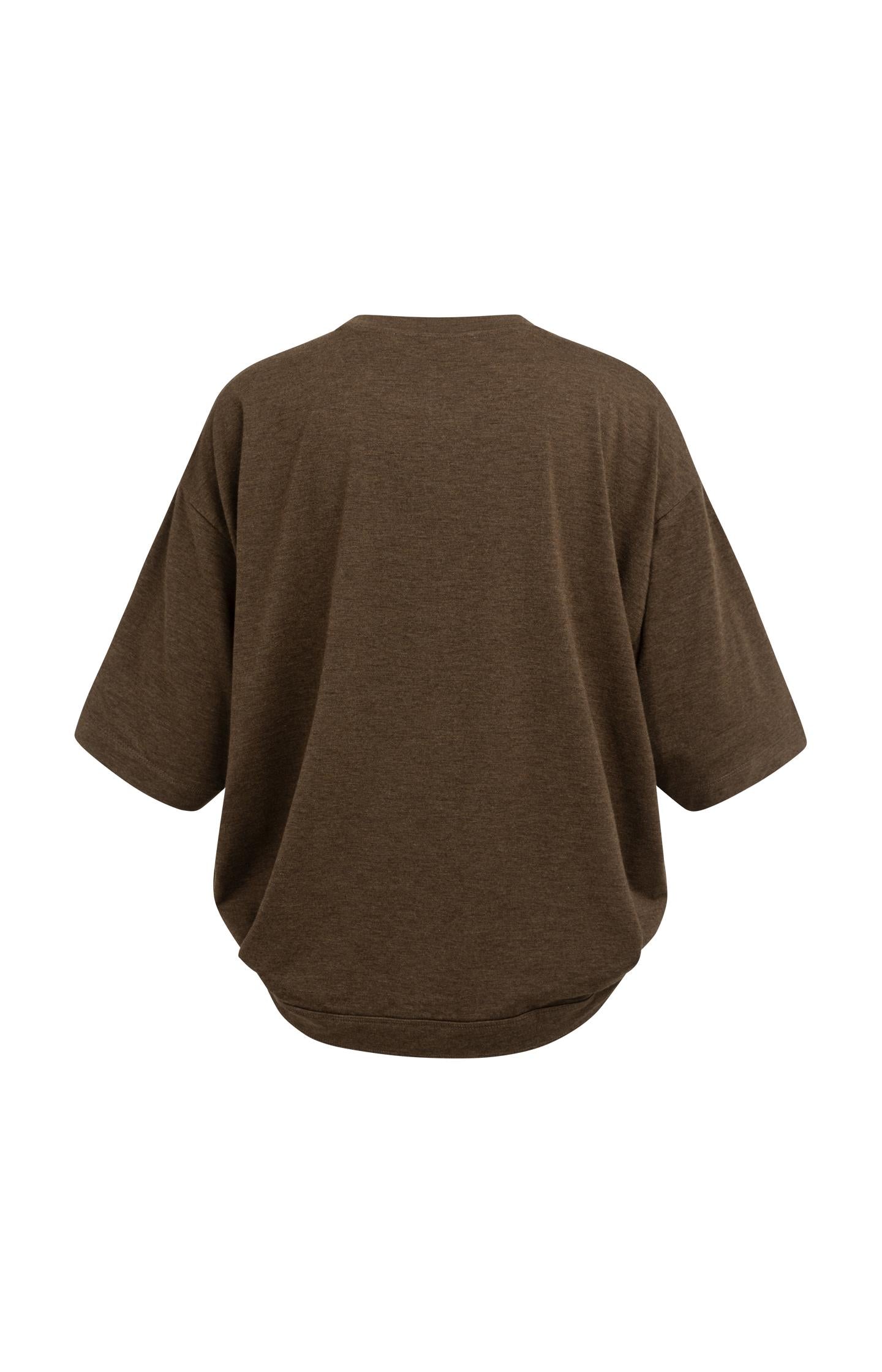 Oversized jersey top with balloon back detail