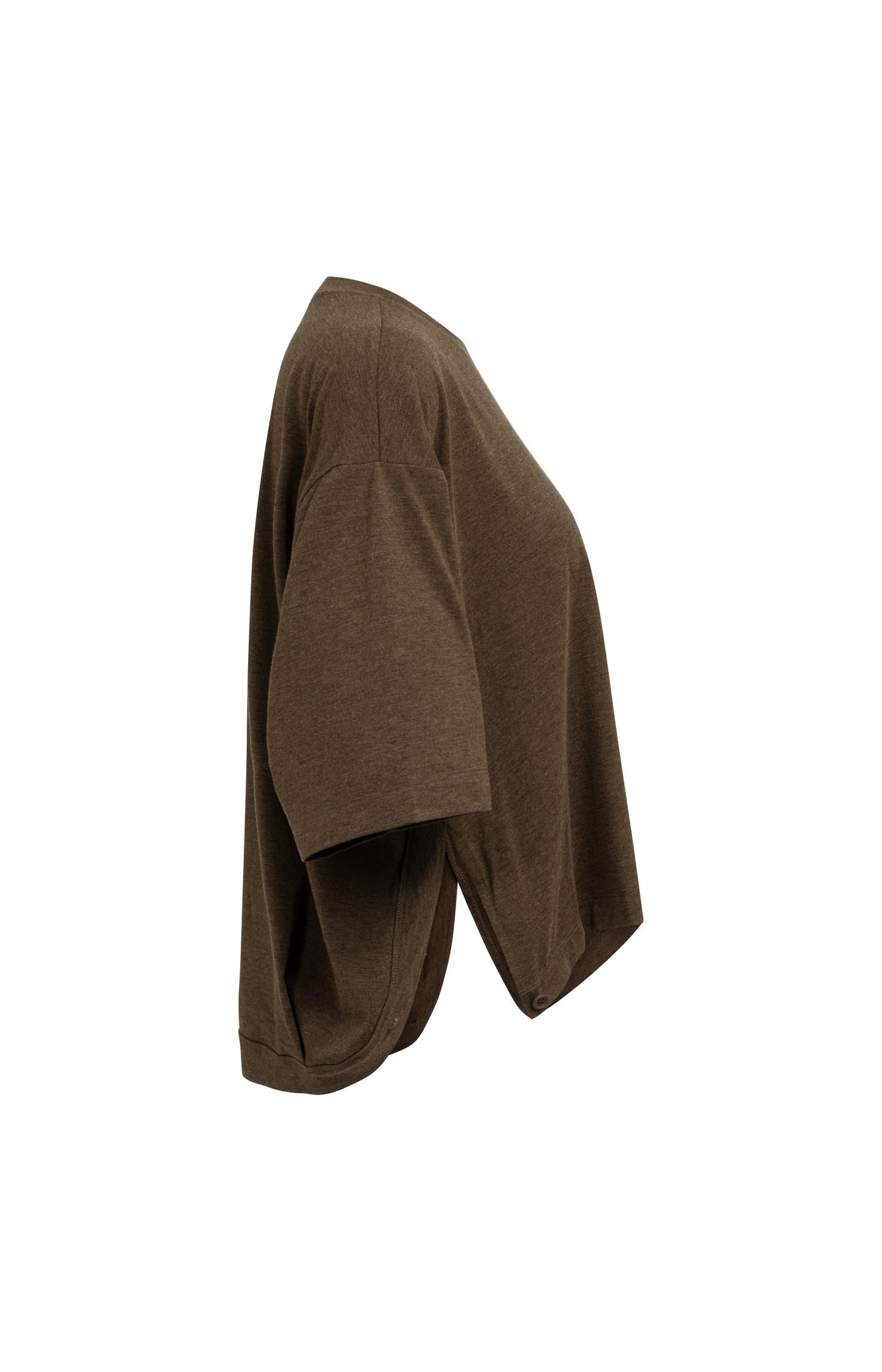 Oversized jersey top with balloon back detail