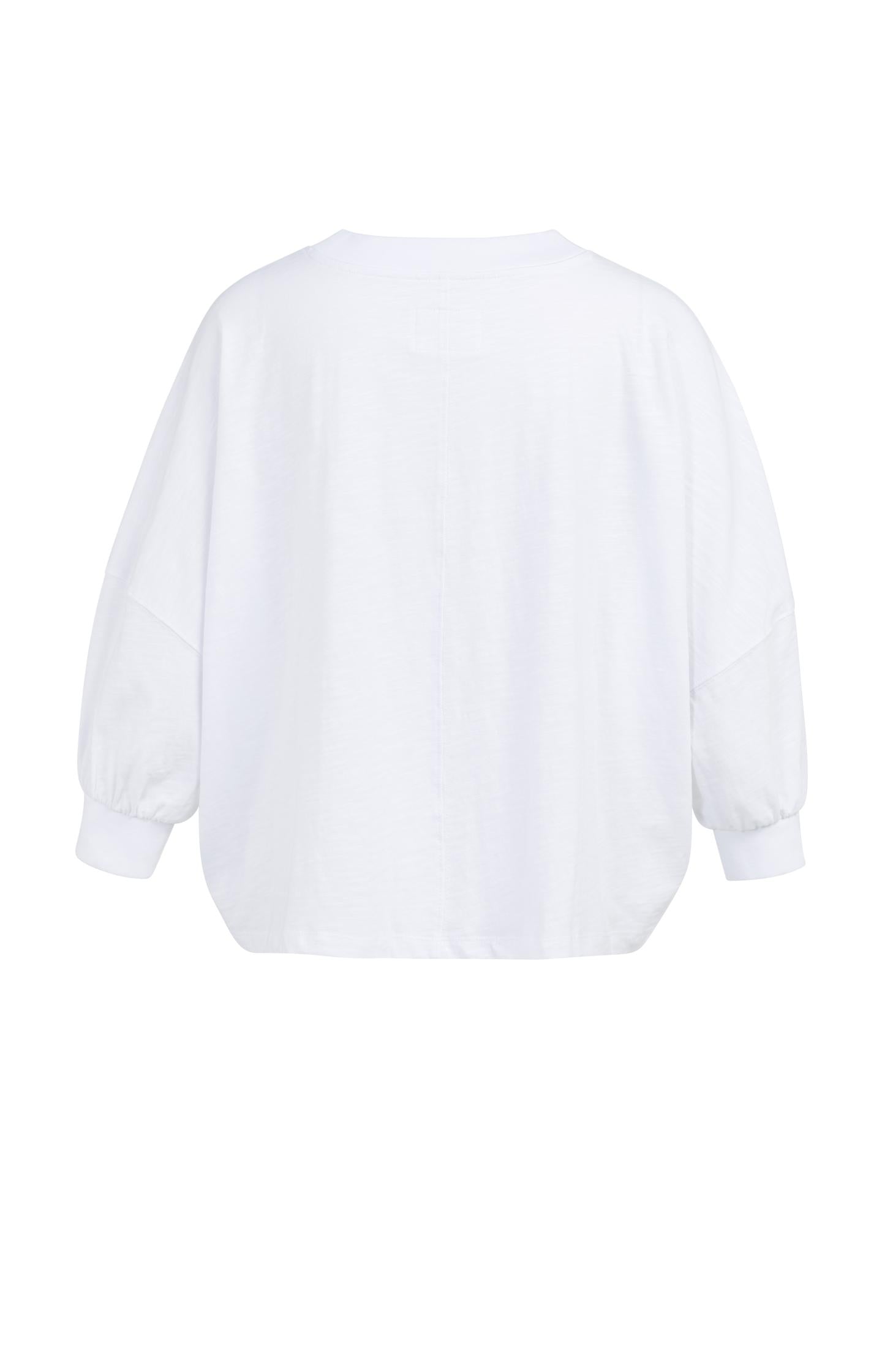 Oversized jersey top with elasticated cuffs