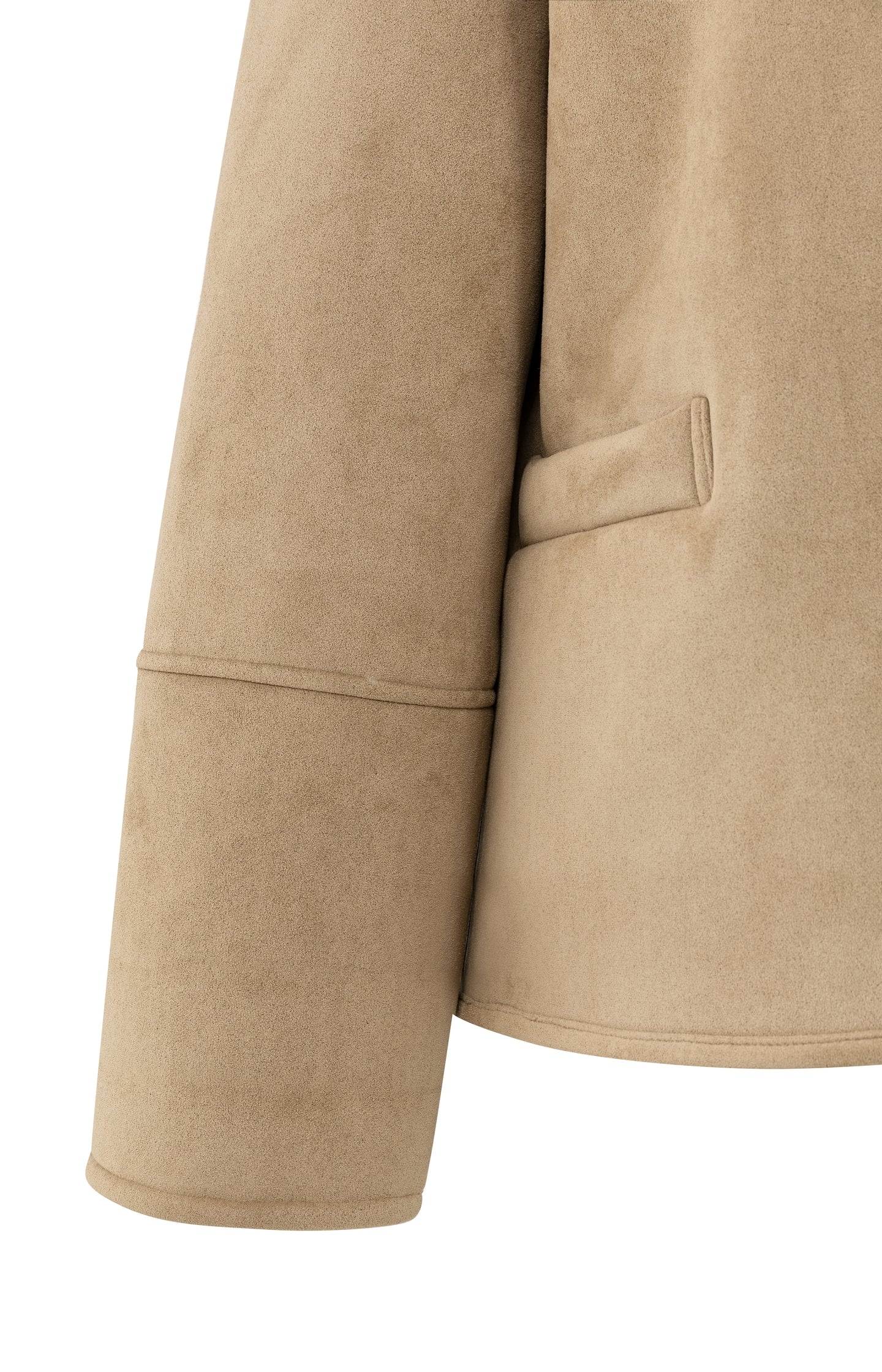 Oversized lammy coat with raglan sleeves