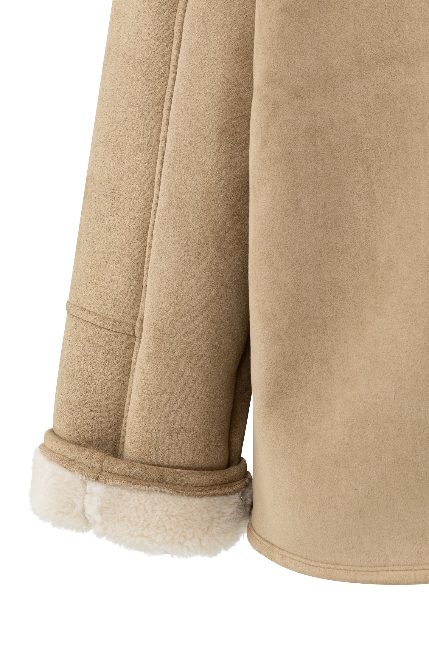 Oversized lammy coat with raglan sleeves