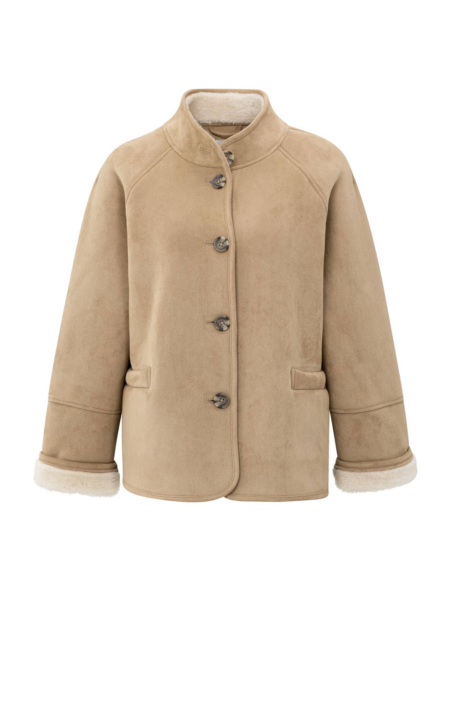 Oversized lammy coat with raglan sleeves - Type: product