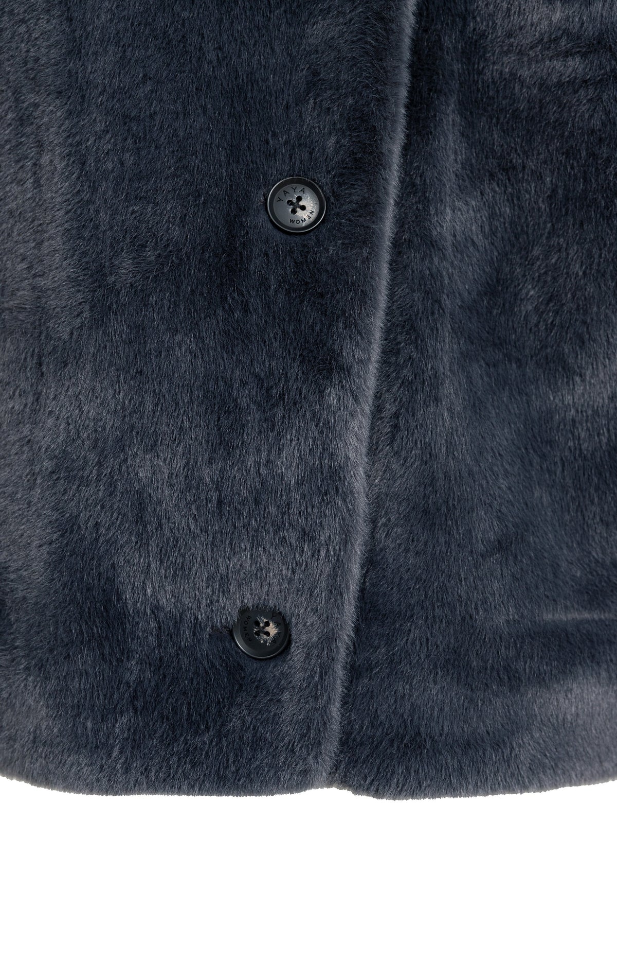 Oversized reversible faux fur jacket - Dark Anthracite