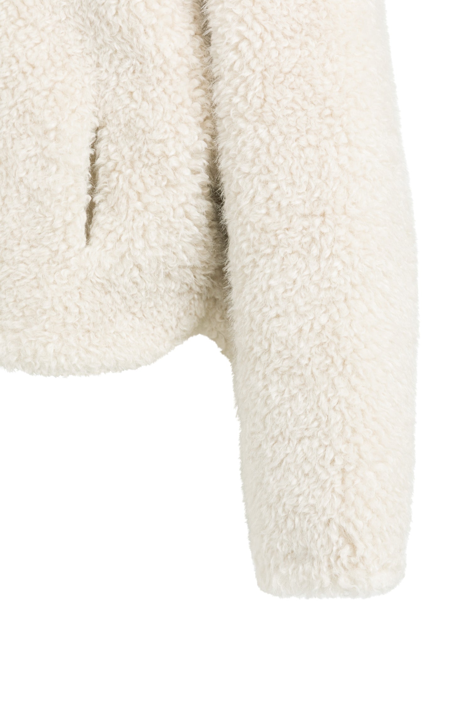 Oversized short faux fur jacket - Type: lookbook