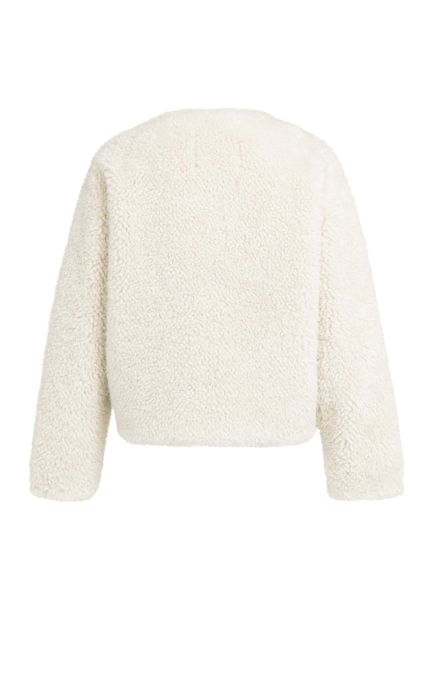 Oversized short faux fur jacket - Type: lookbook