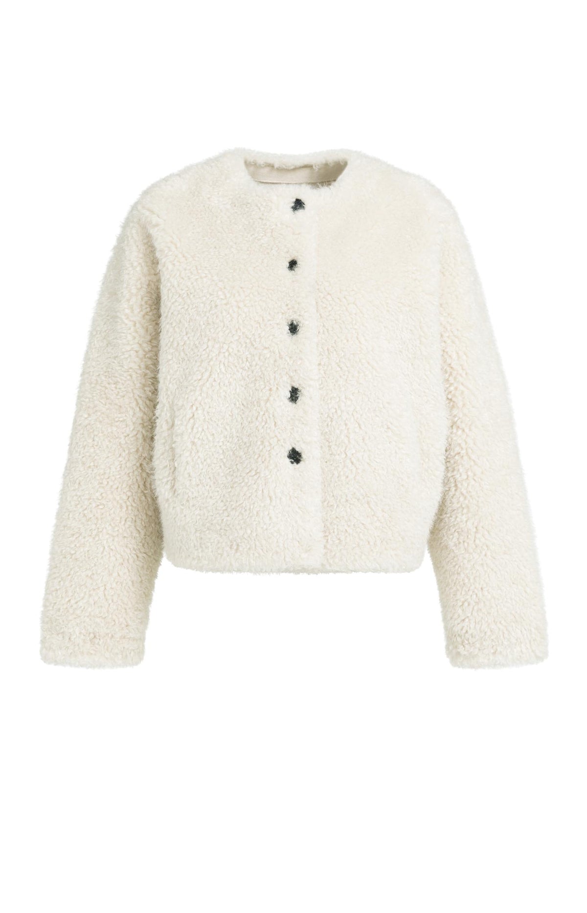Oversized short faux fur jacket - Type: product