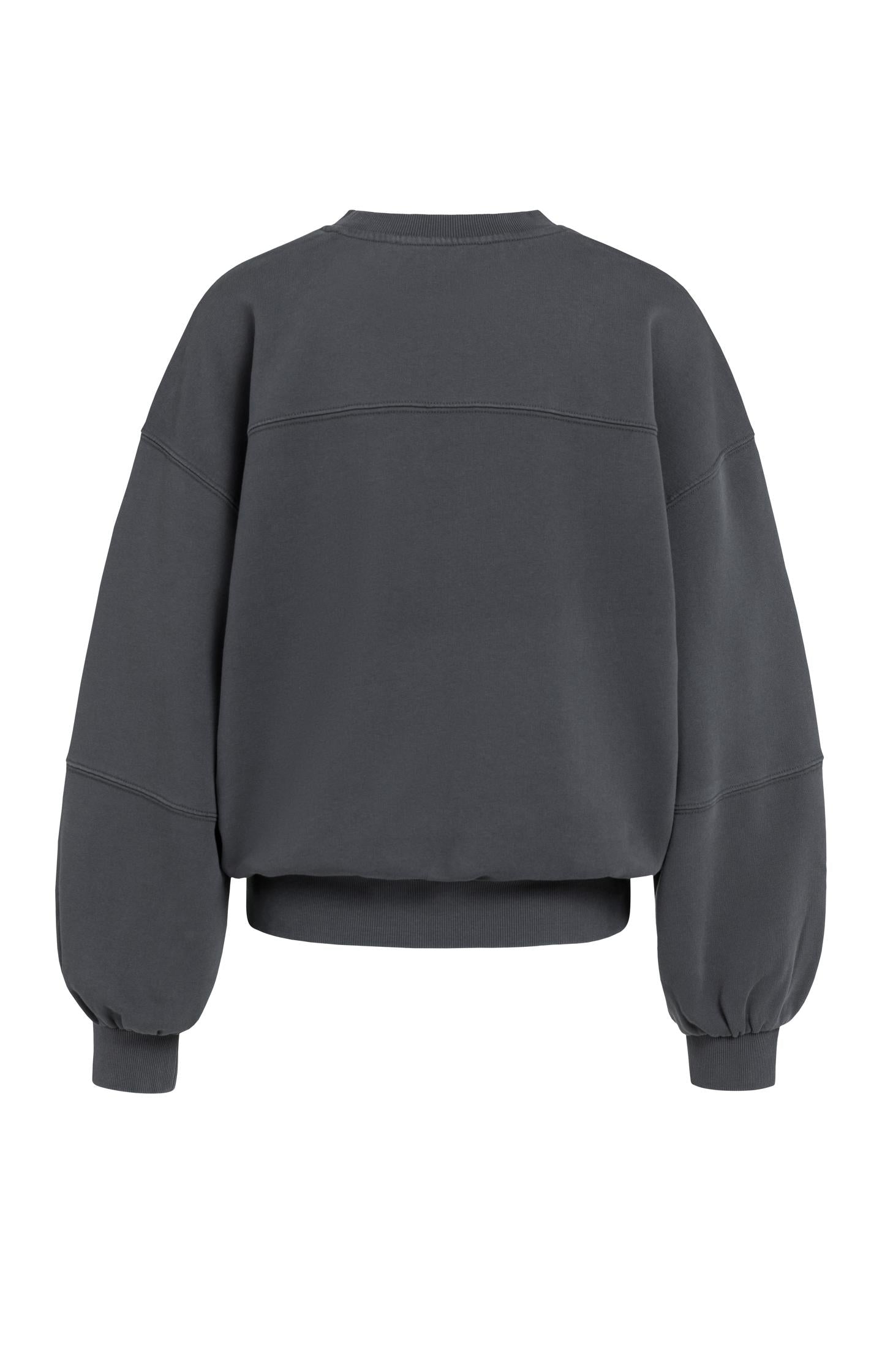 Oversized sweater with balloon sleeves and washed finish - Type: product