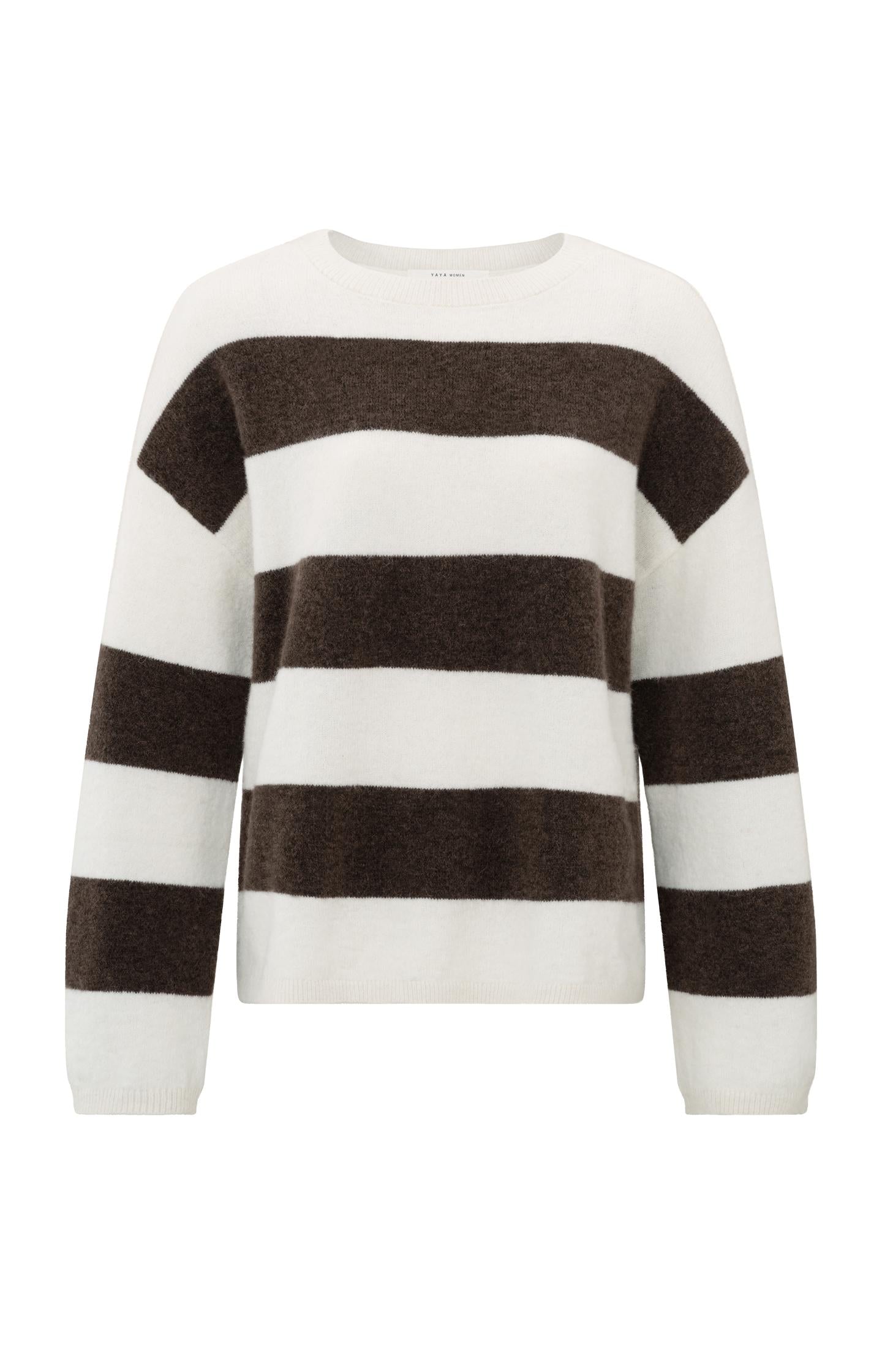 Oversized sweater with wide stripes and long sleeves - Type: product