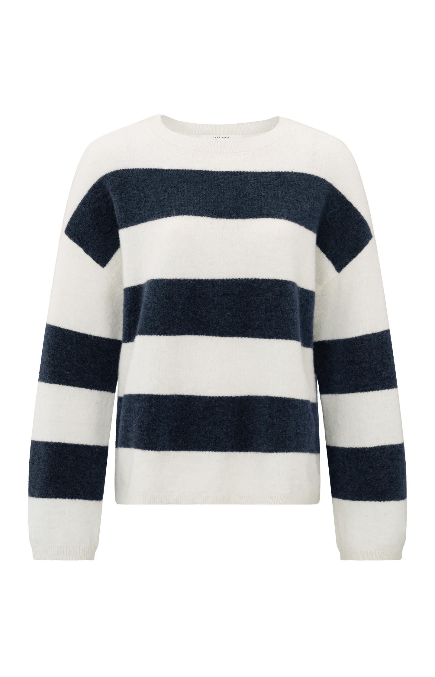 Oversized sweater with wide stripes and long sleeves - Type: product