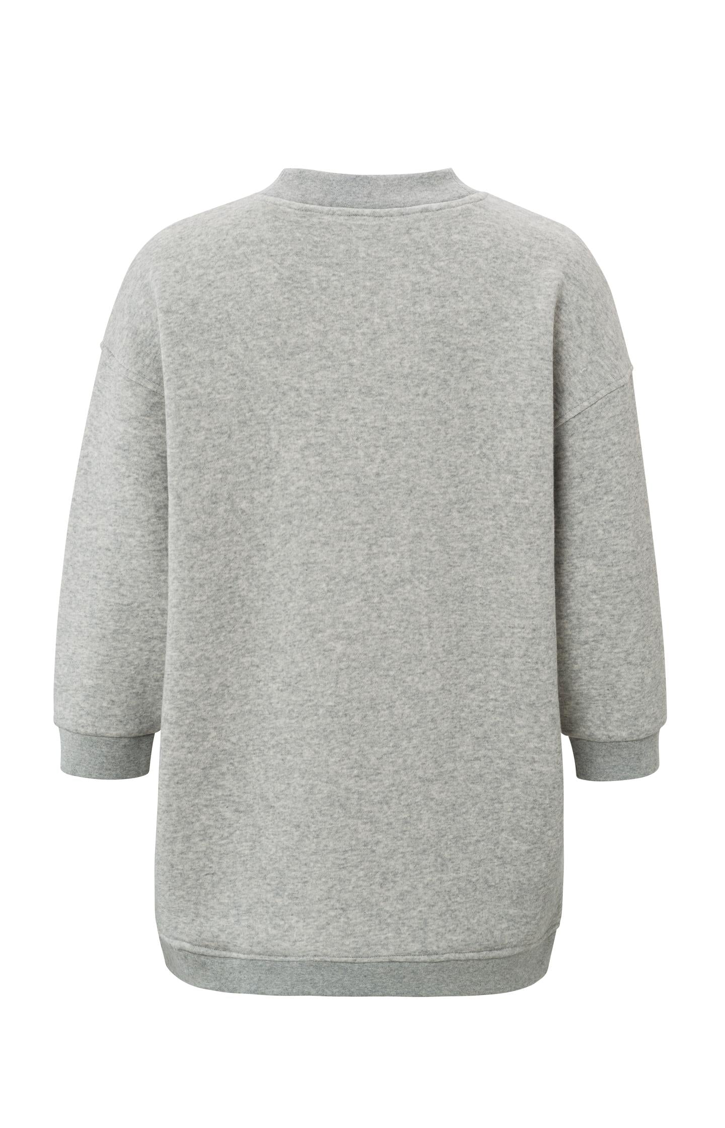 Oversized sweatshirt with crewneck and long sleeves