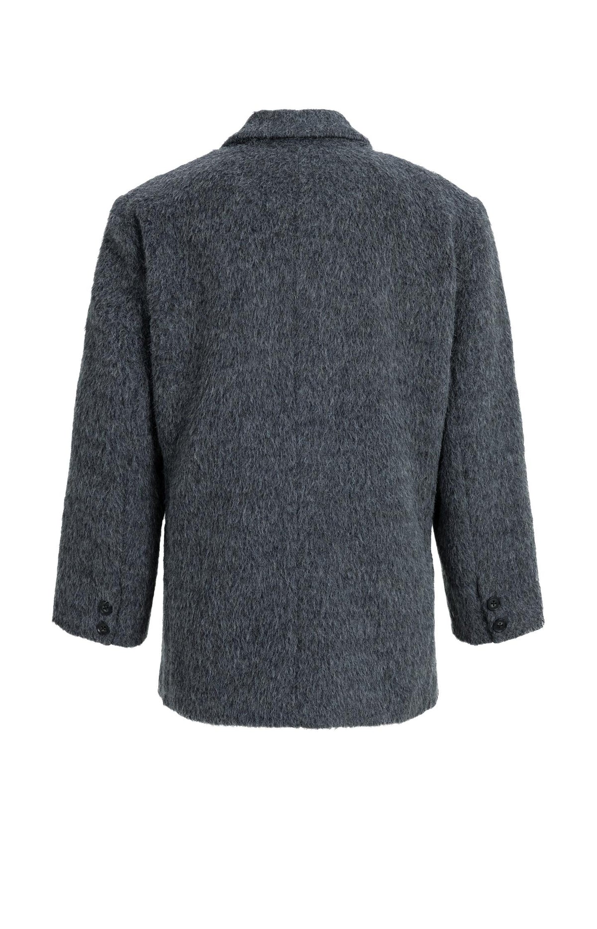 Oversized wool blend blazer jacket - Dark Anthracite Melange