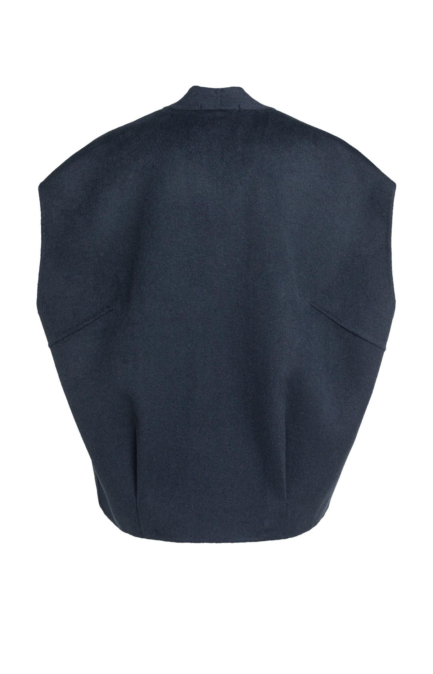 Oversized wool blend bodywarmer