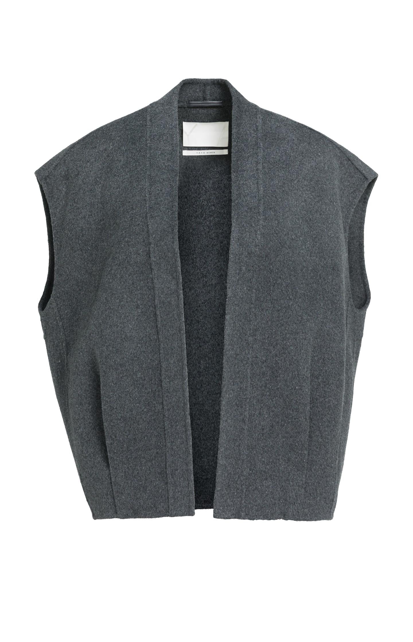 Oversized wool blend bodywarmer