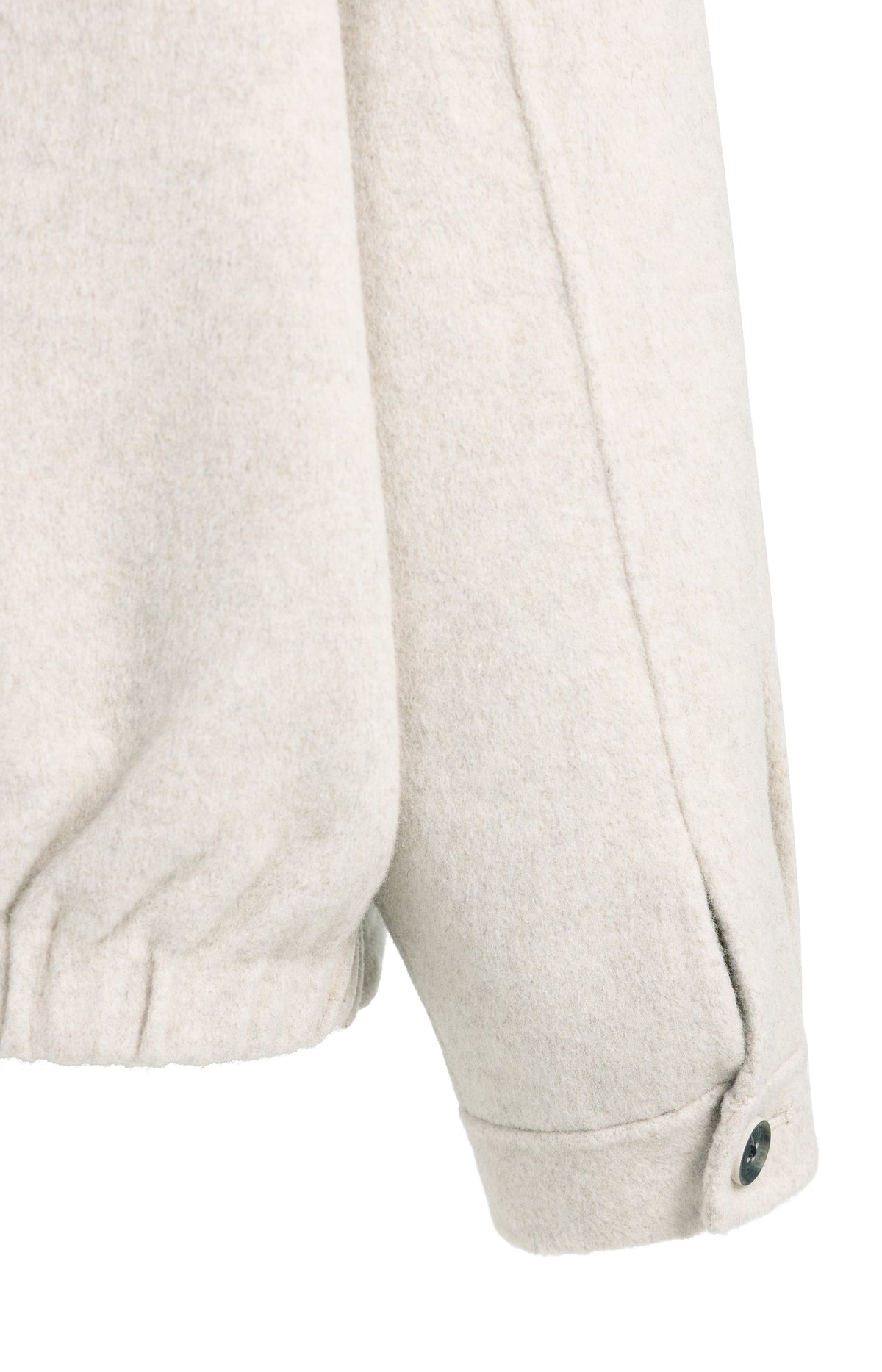 Oversized wool blend jacket with hood - Pure Cashmere Grey Melange