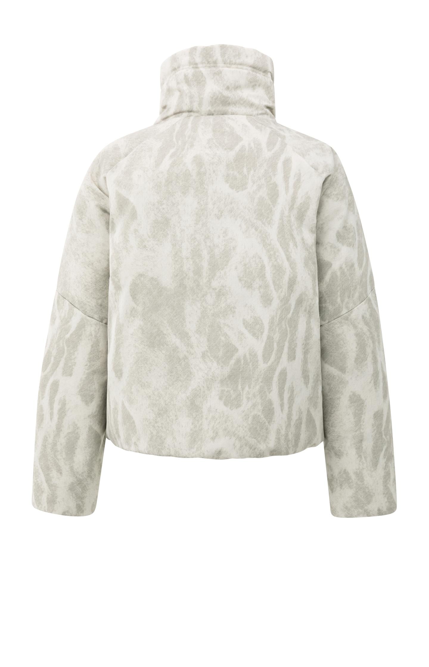 Padded jacket with abstract all-over print