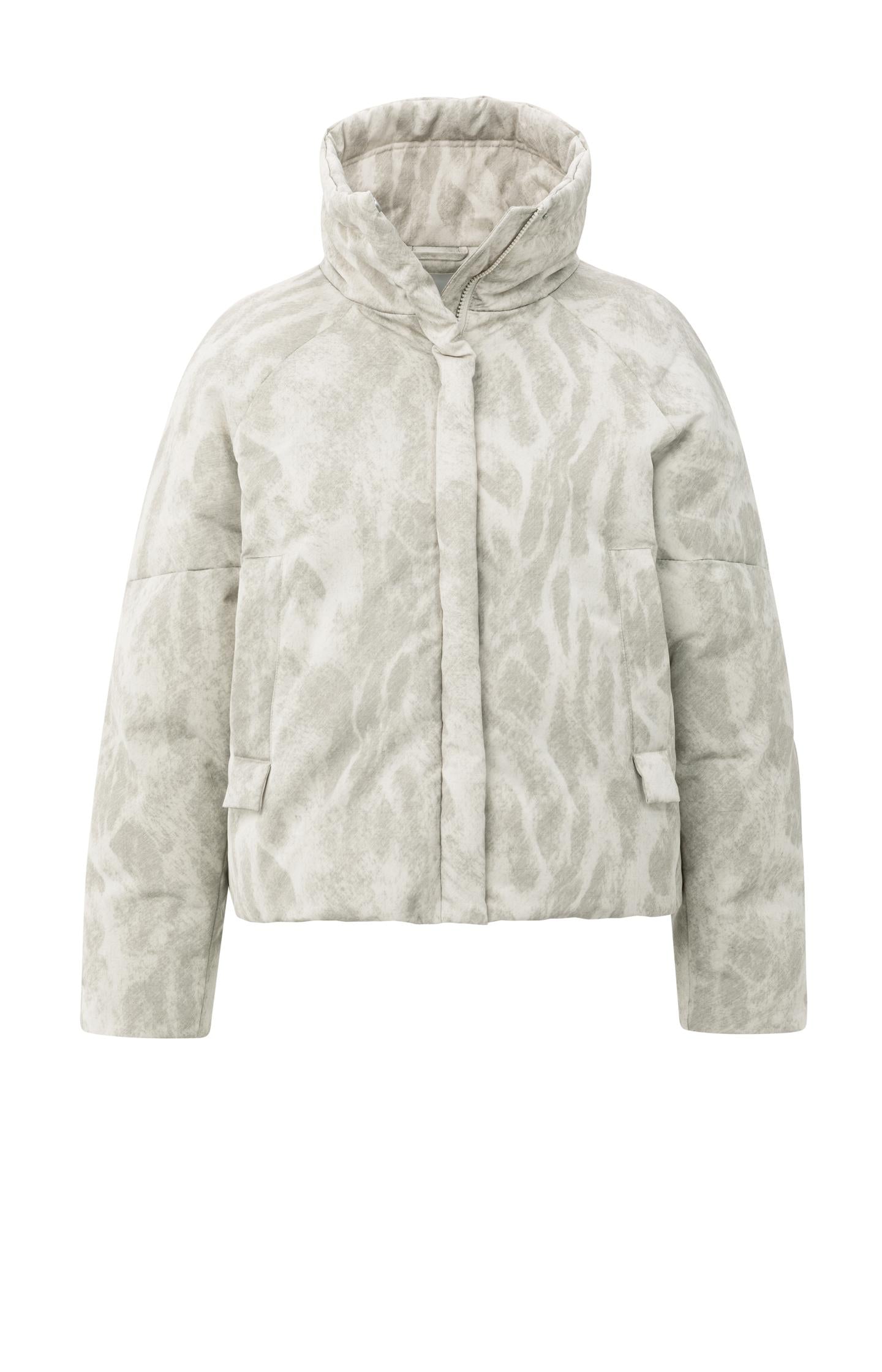 Padded jacket with abstract all-over print - Type: product