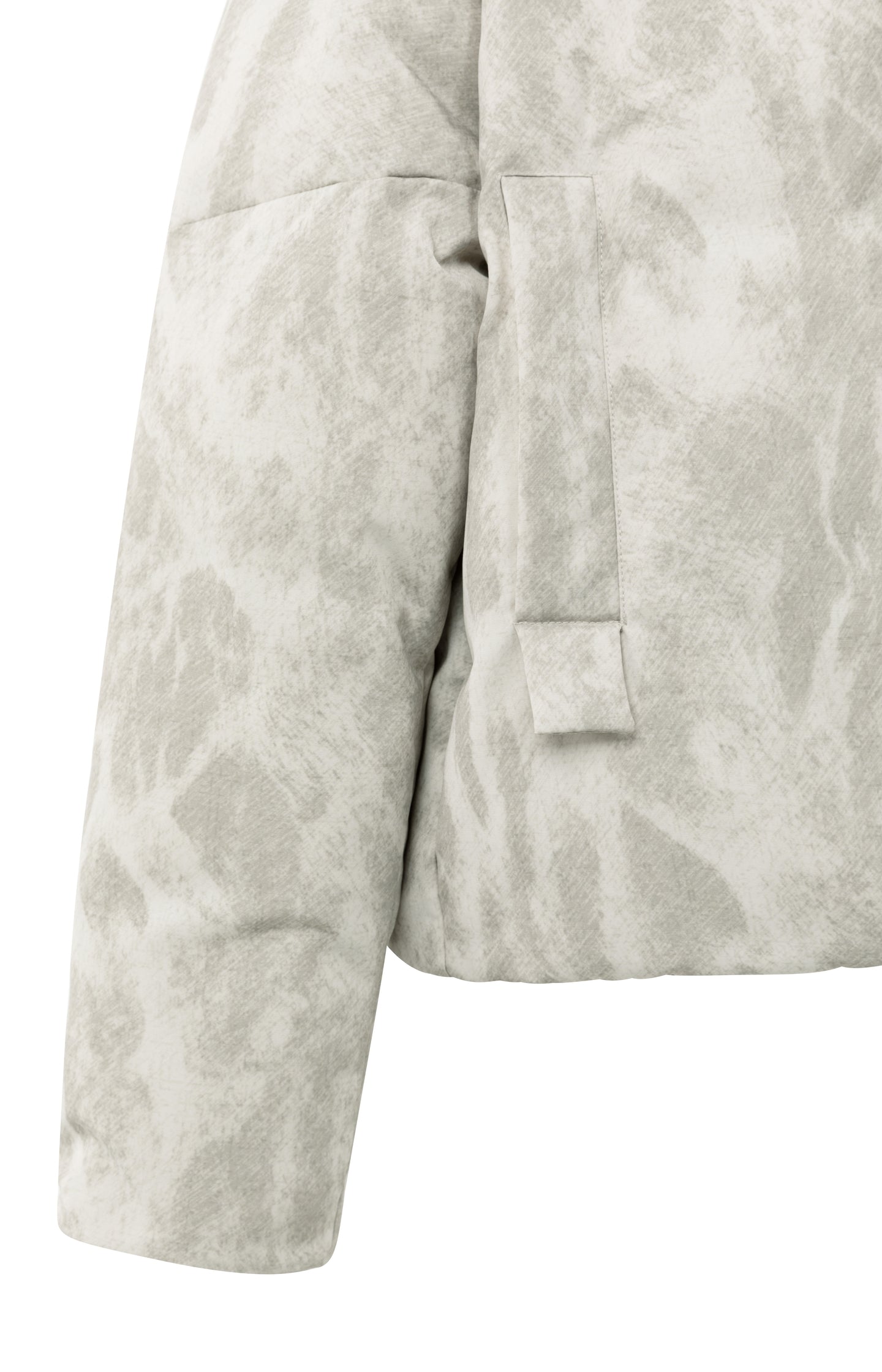 Padded jacket with abstract all-over print