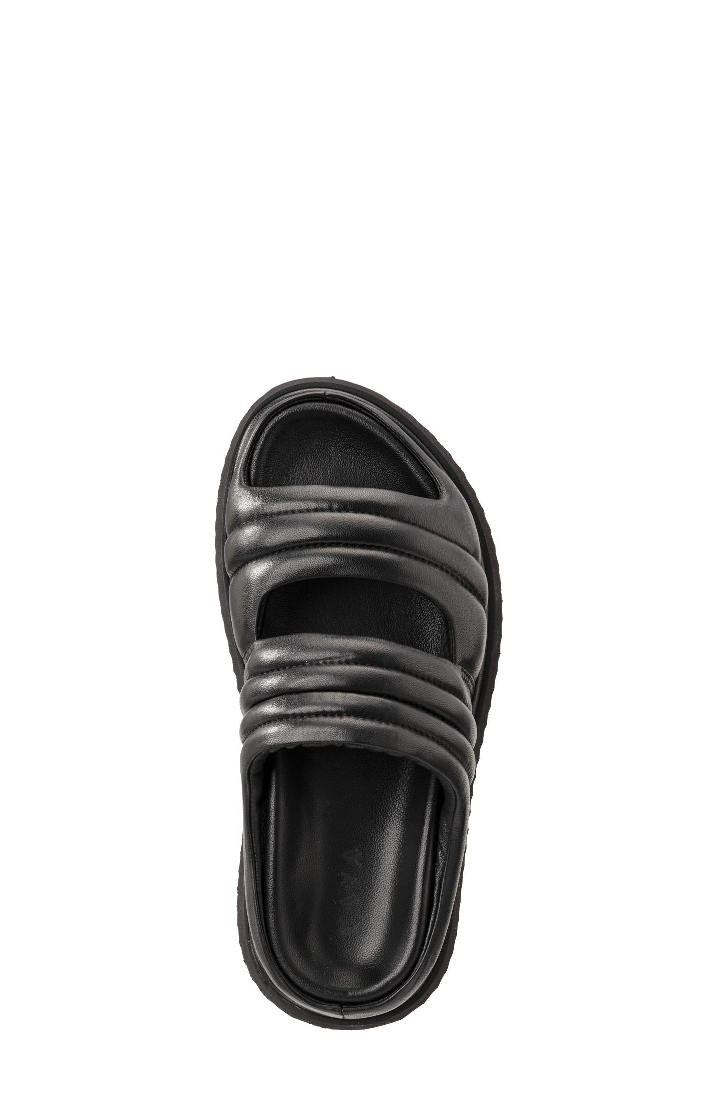 Padded sandals with wide straps