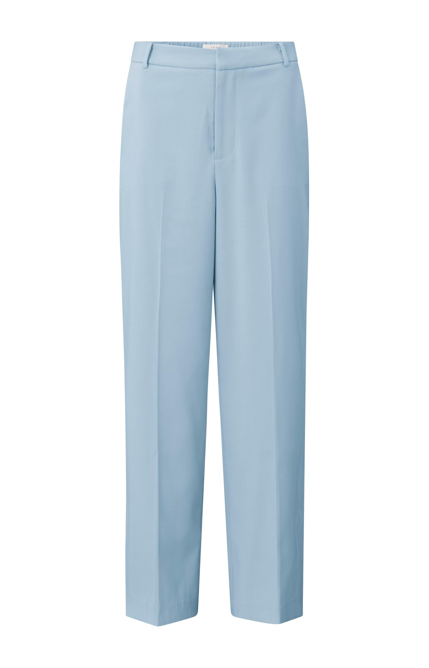 Pantalon with straight fit, mid waist and side pockets - Type: product