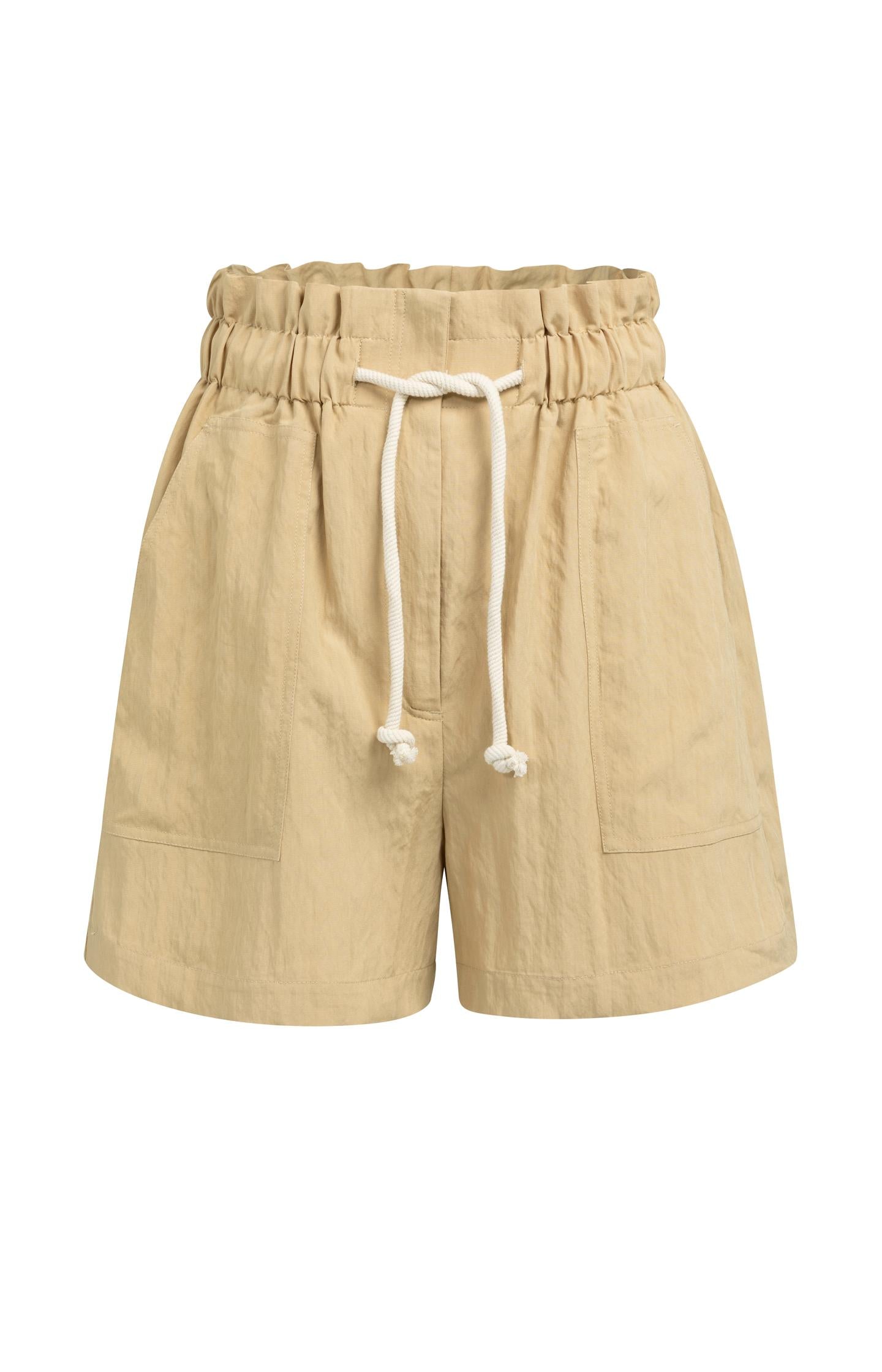 Paperbag-Bermudashorts mit Cargotaschen