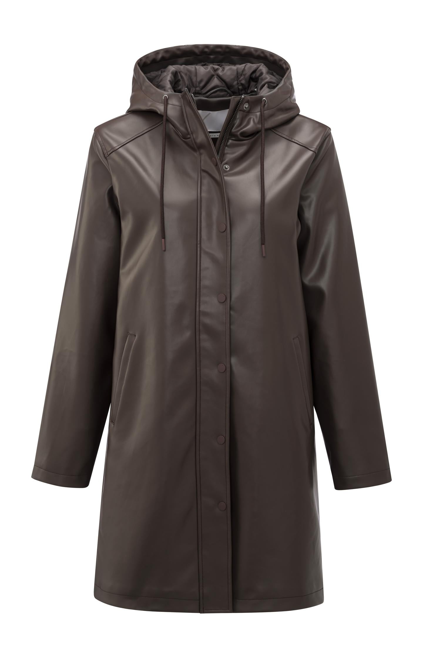 Parka jacket with a hood, pockets, buttons and a zip - Type: product