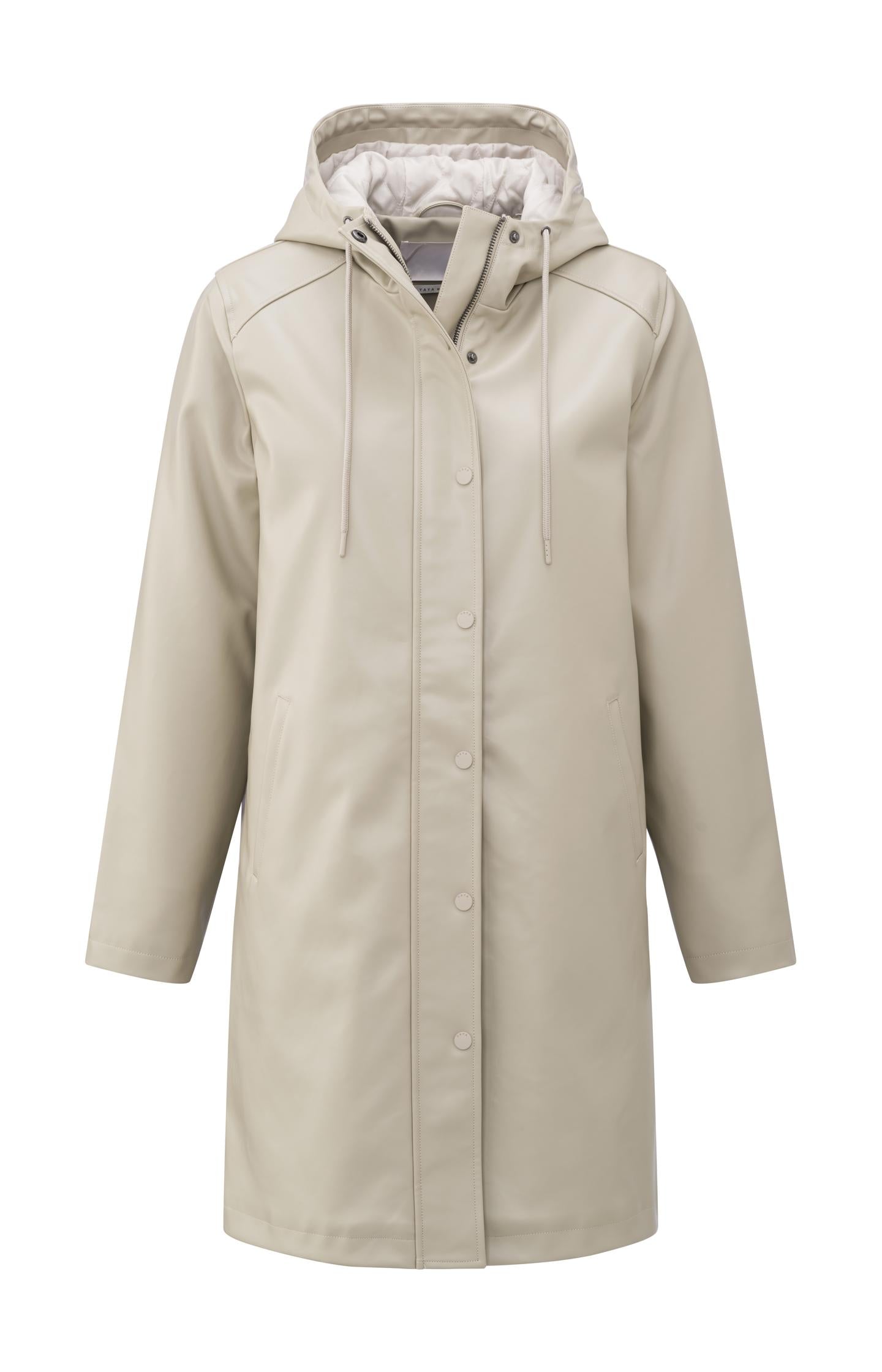 Parka jacket with a hood, pockets, buttons and a zip - Type: product