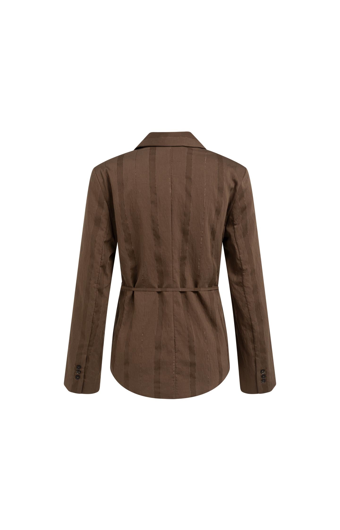Pinstripe blazer with tie belt - Type: video
