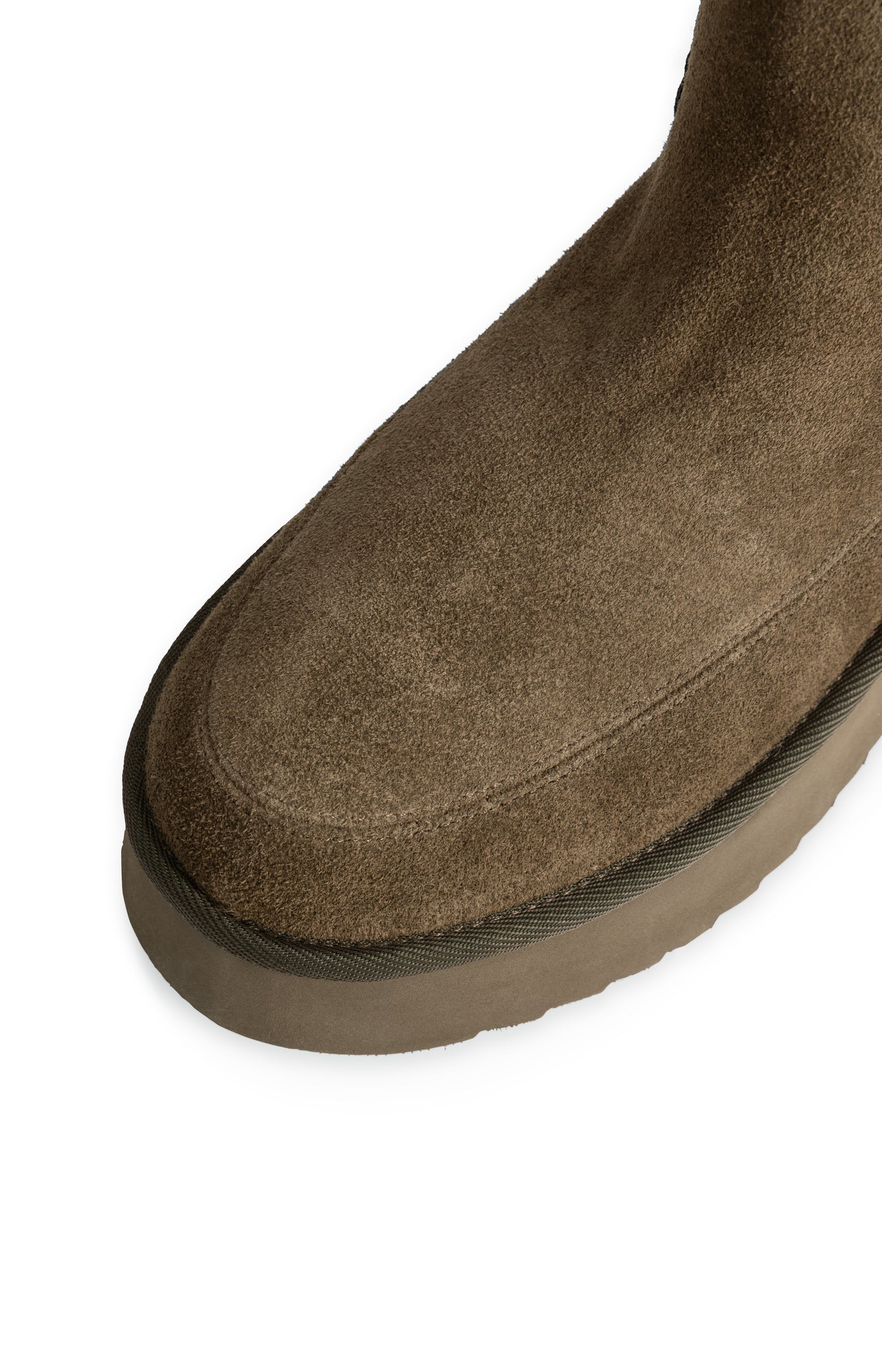 Platform suede ankle boots with fur lining - Type: product