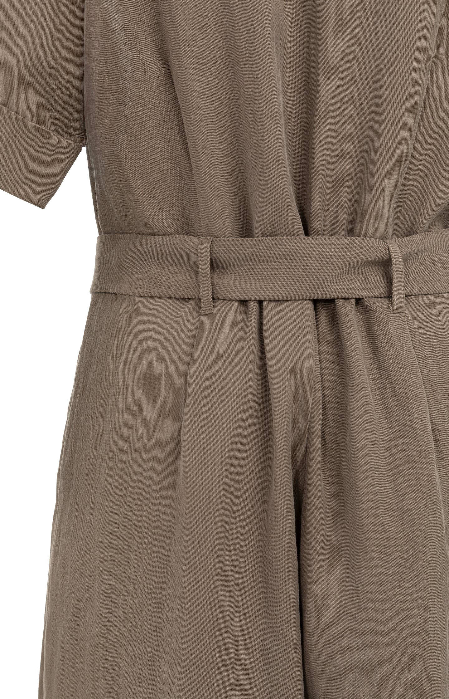 Playsuit with double button closure and belt