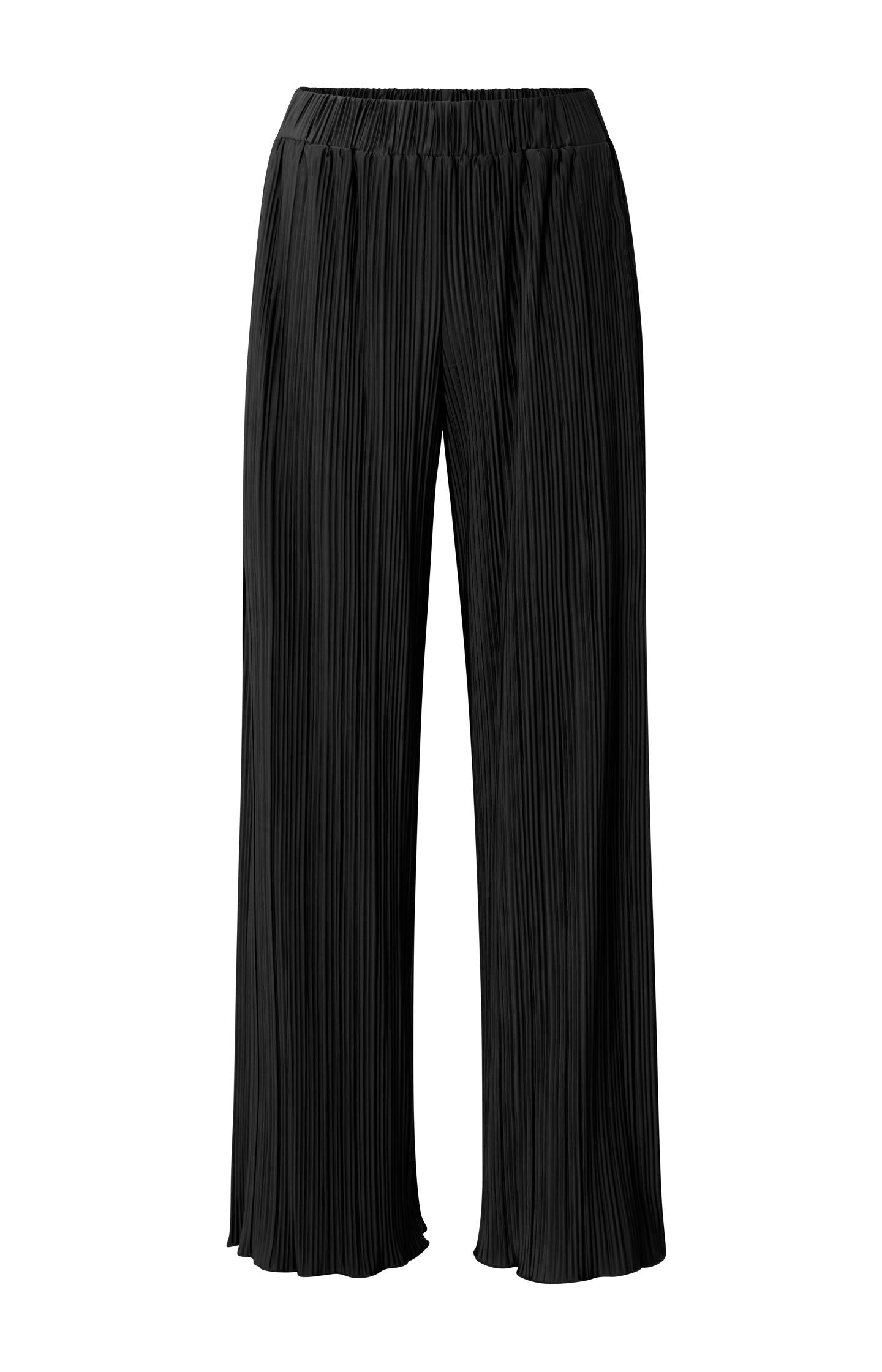 Pleated trousers with elastic waistband and wide legs - Type: product