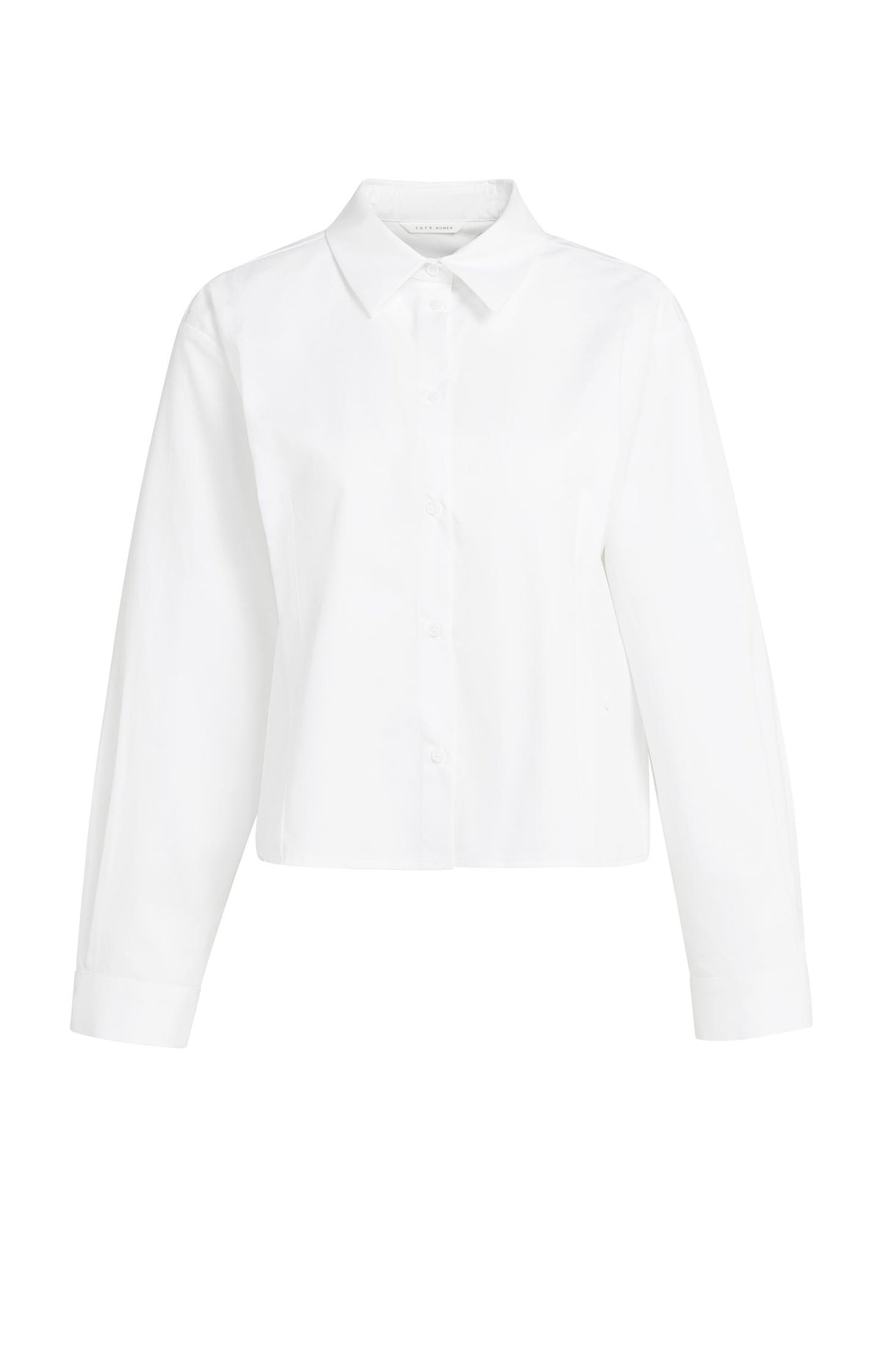 Poplin blouse with adjustable waist and long sleeves - Pink