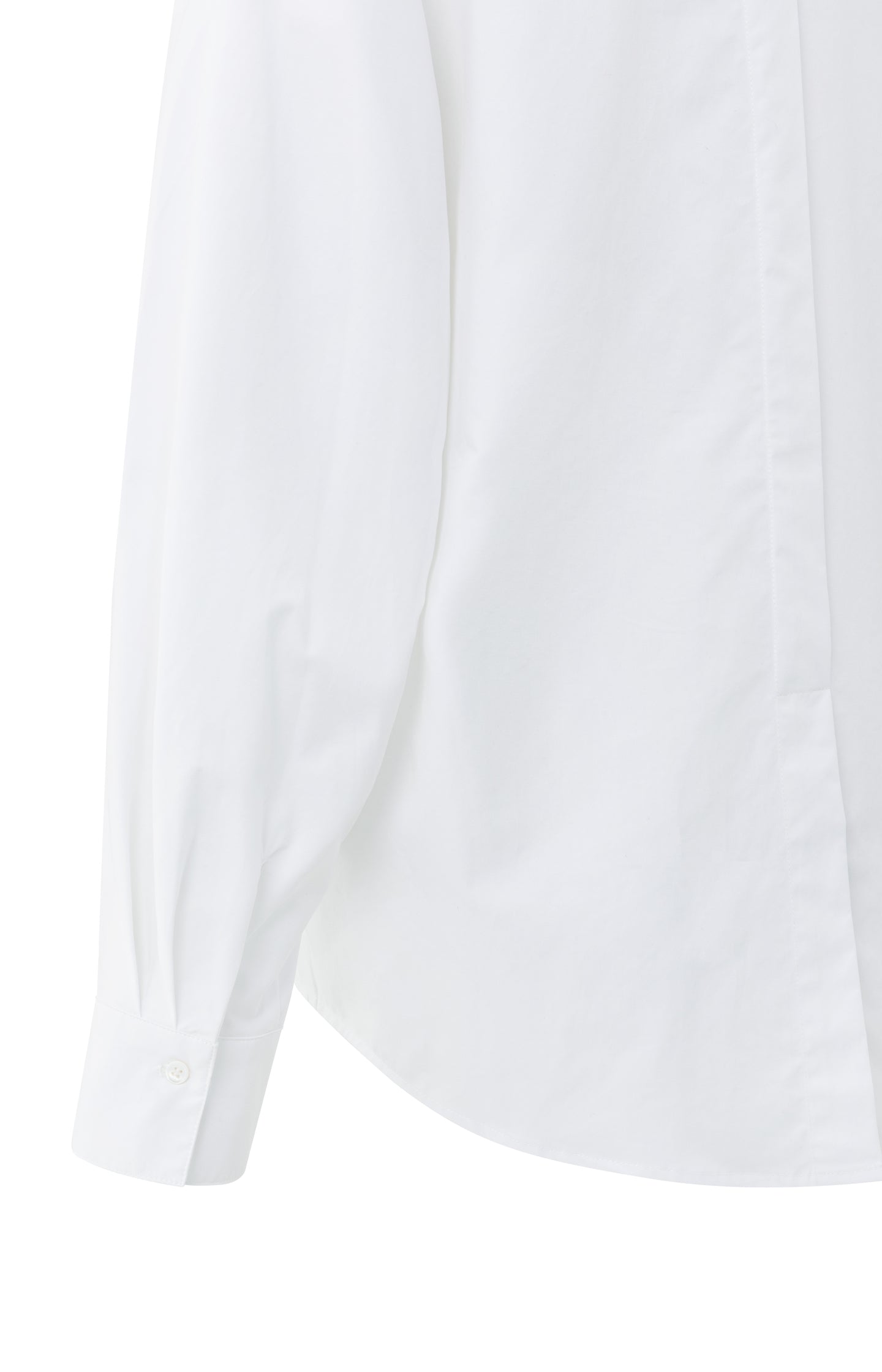 Poplin blouse with polo collar and V-neck