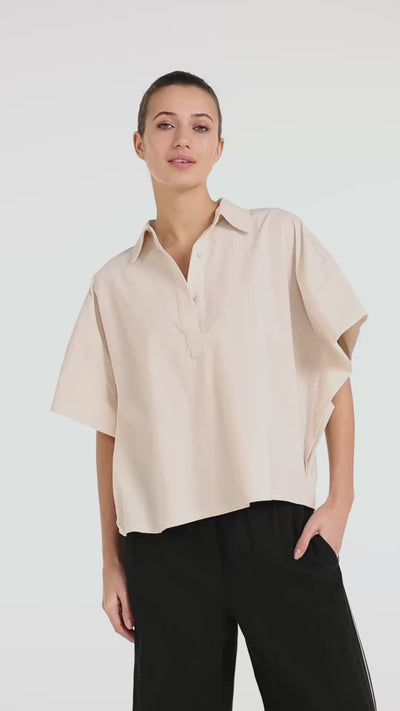 Oversized blouse with sleeve detail - Type: video