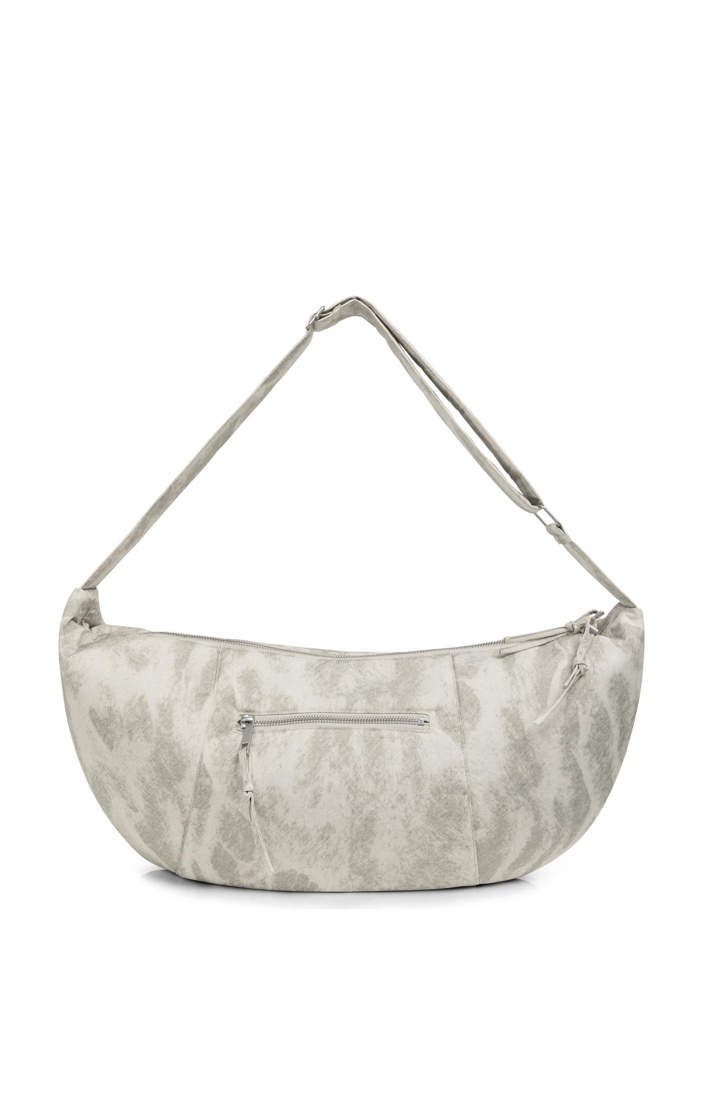 Printed crossbody bag with zip closure