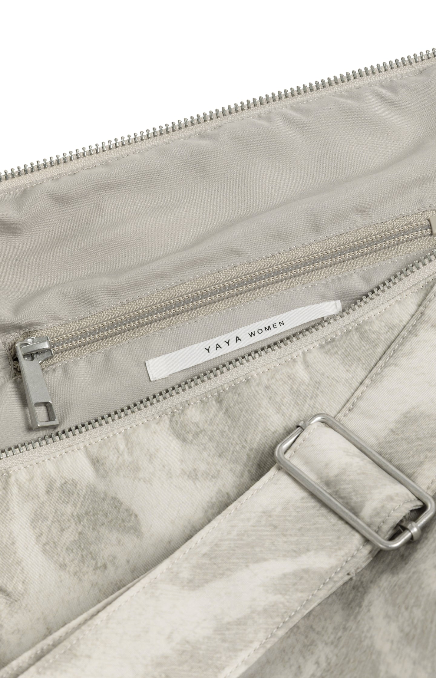 Printed crossbody bag with zip closure