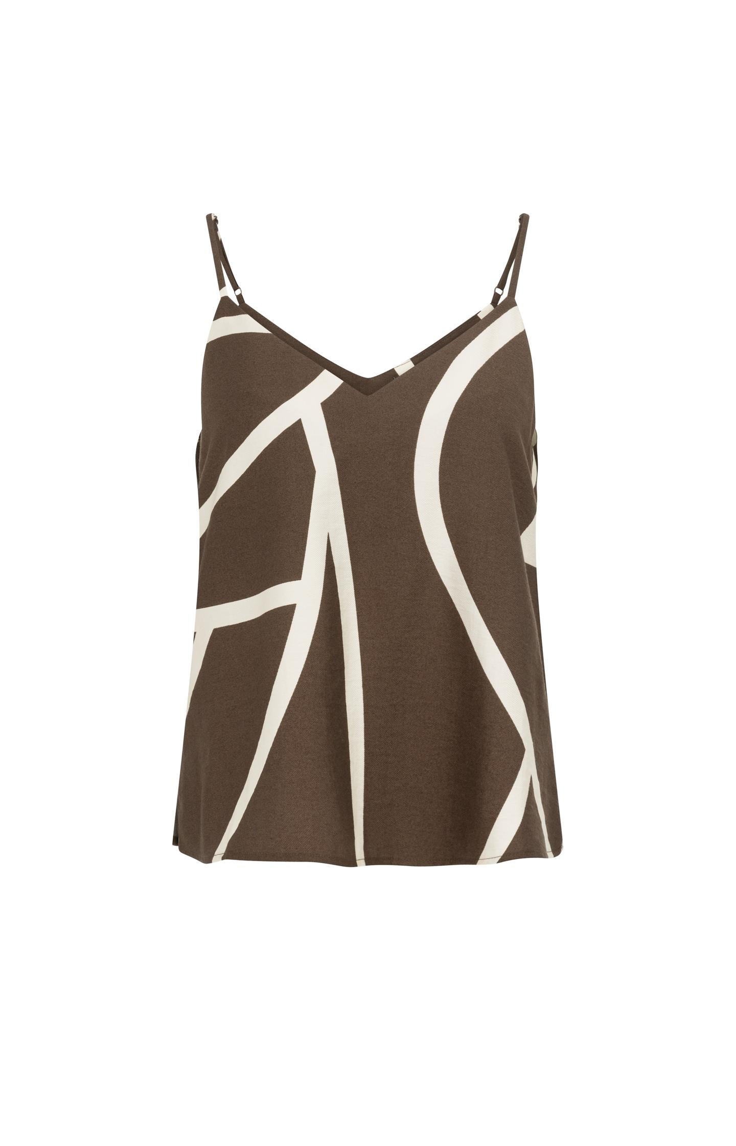 Printed singlet with V-neck - Type: product