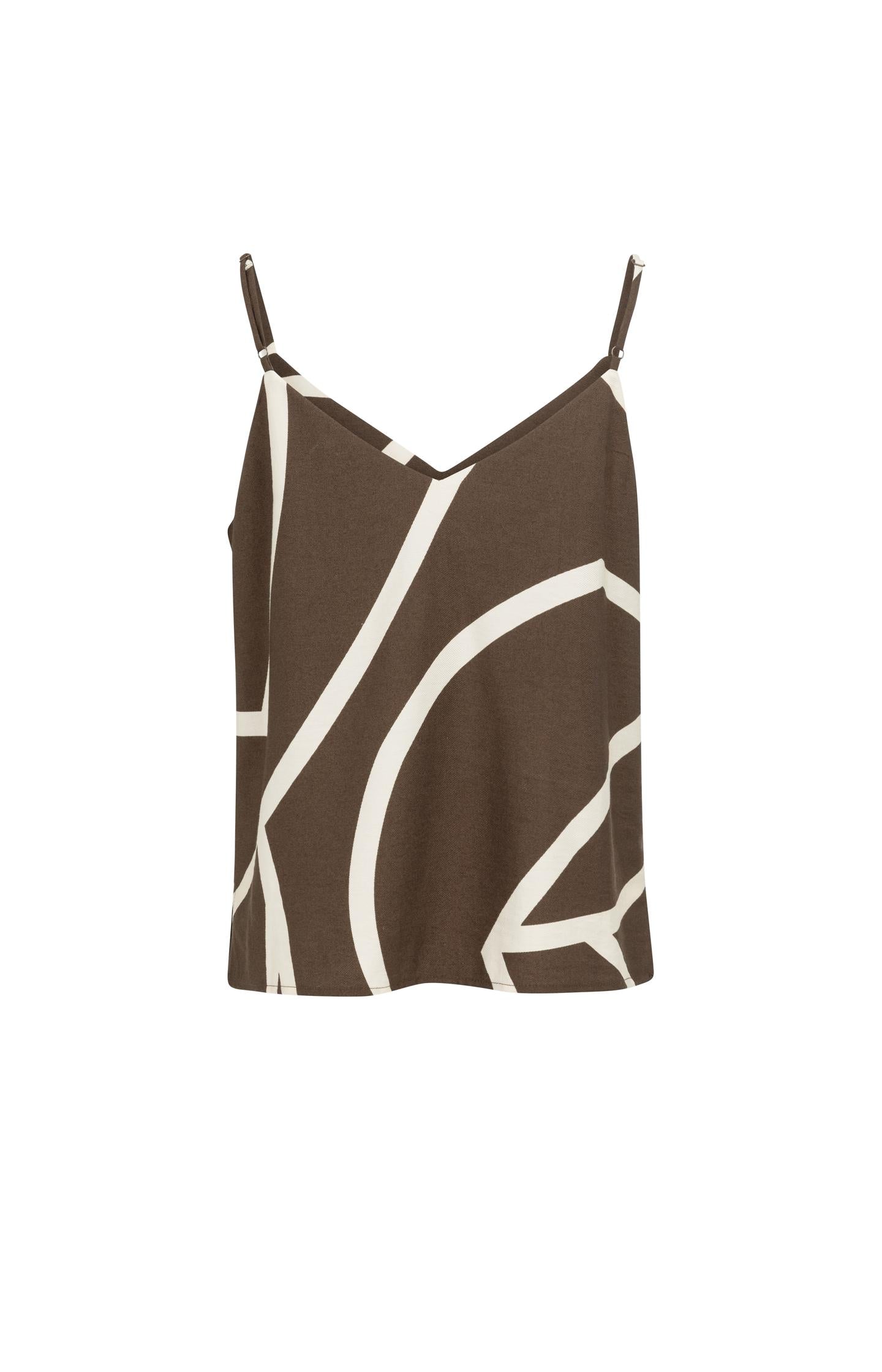 Printed singlet with V-neck