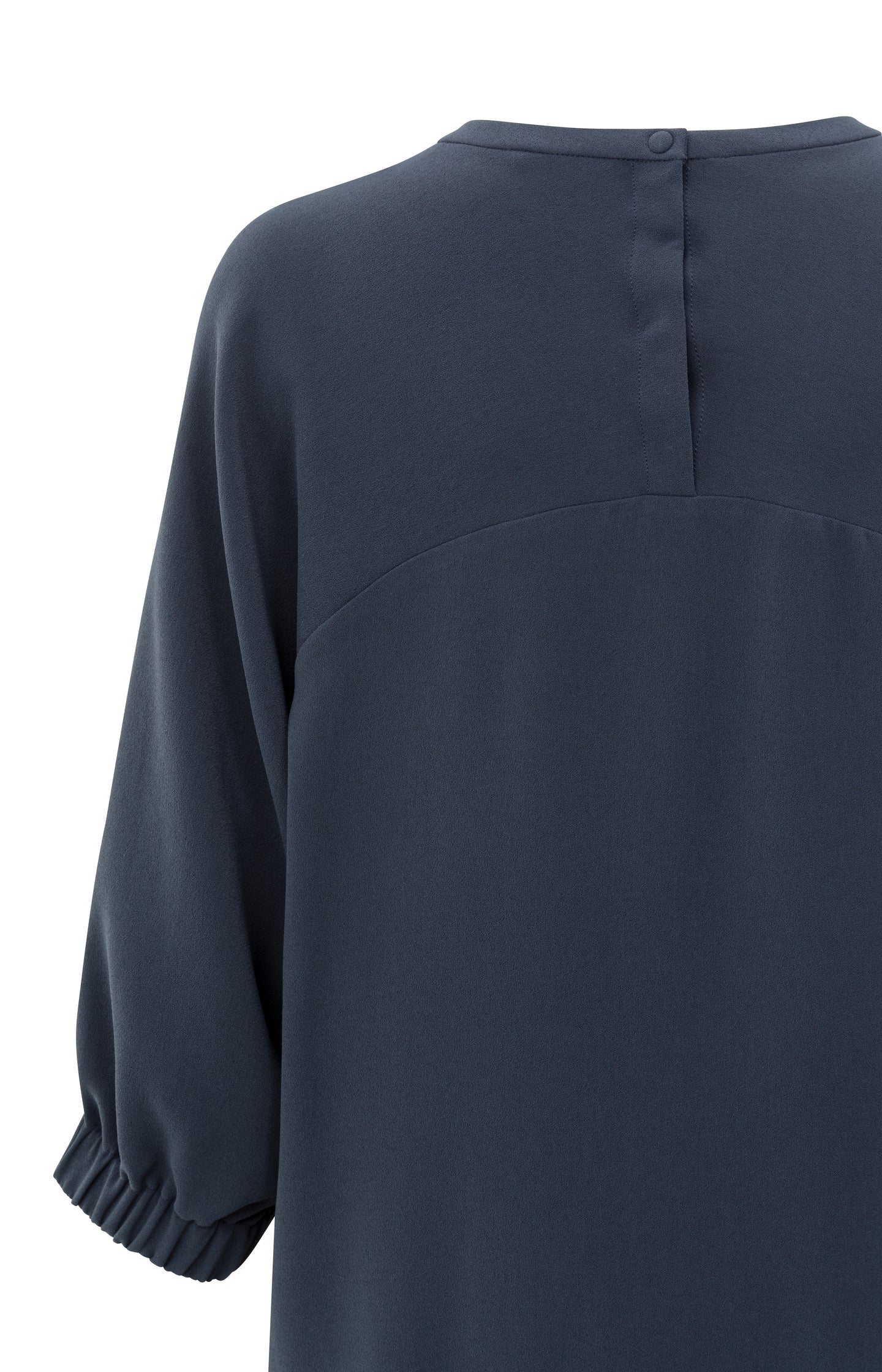 Raglan dress with round neck and tonal inserts