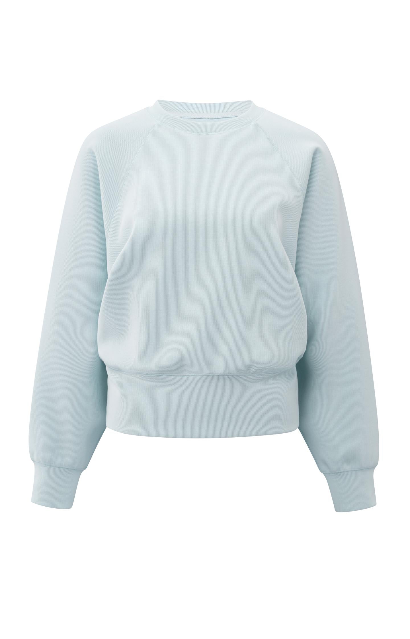 Raglan sweatshirt with fine rib texture and crew neck - Type: product