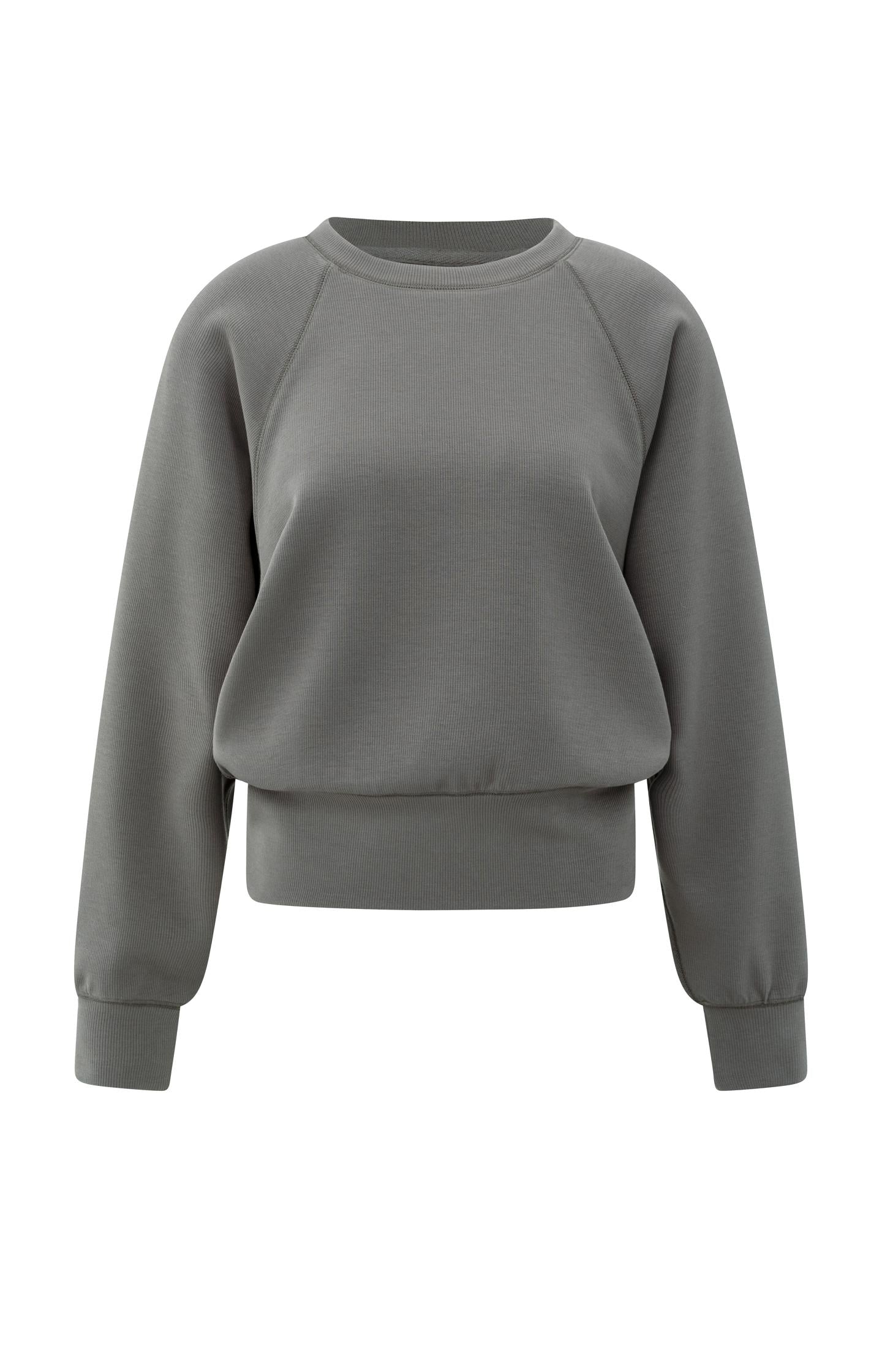 Raglan sweatshirt with fine rib texture and crew neck - Type: product