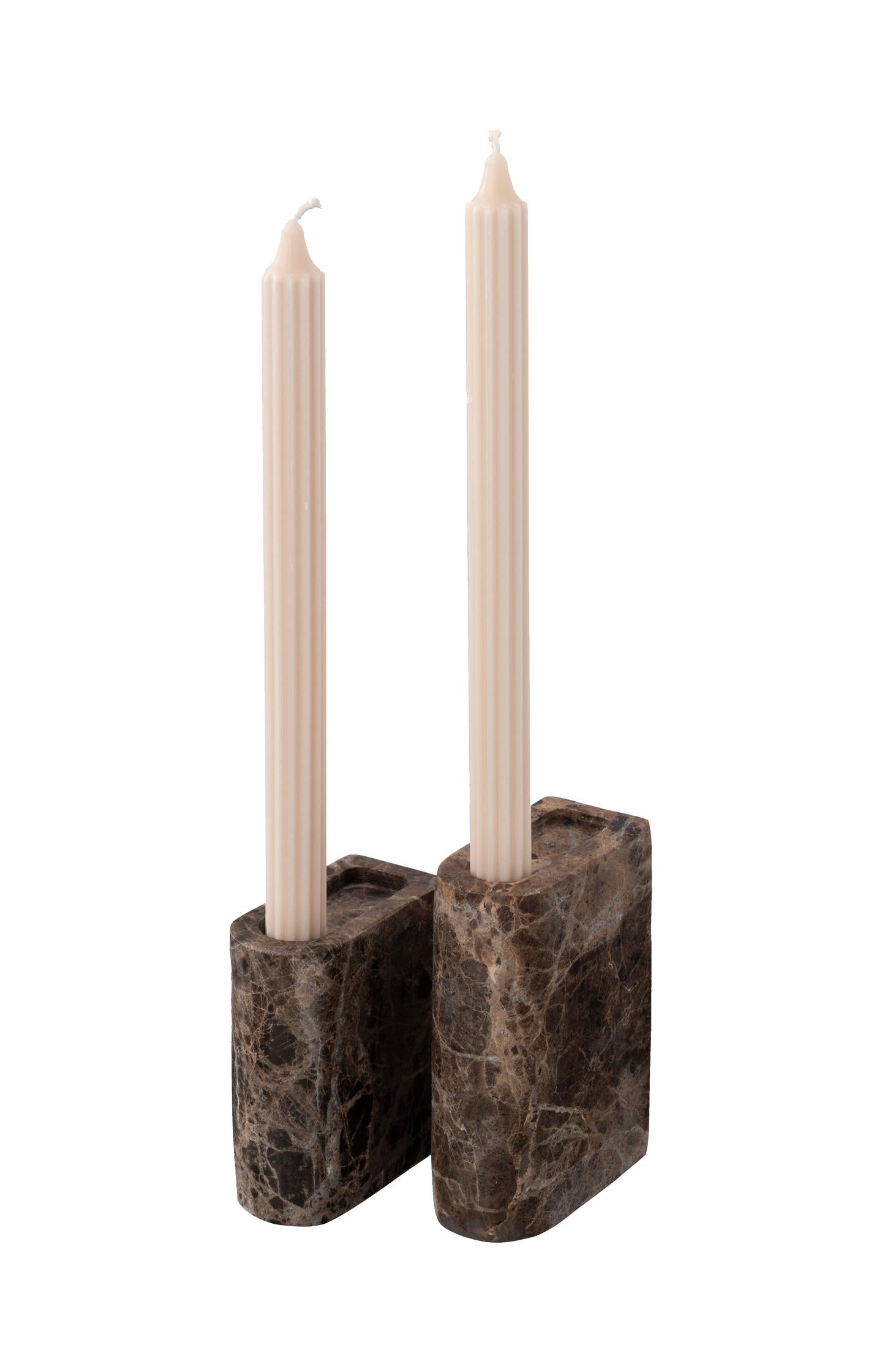 Rectangular marble candle holder